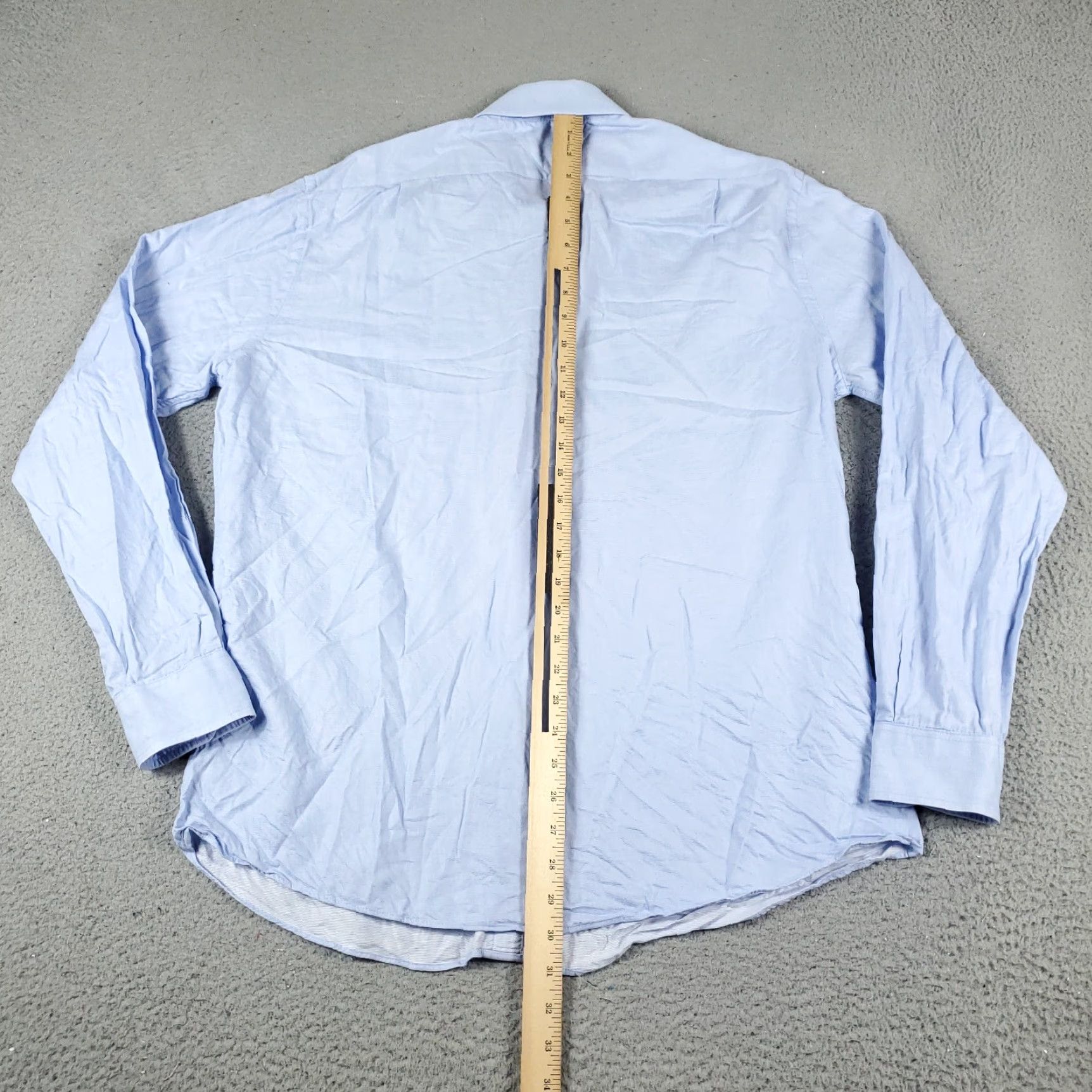Tommy Hilfiger Tommy Hilfiger Dress Shirt Men's 16.5 Blue Button-Up Long Sleeve Casual Business Classic Size 42R - 3 Thumbnail