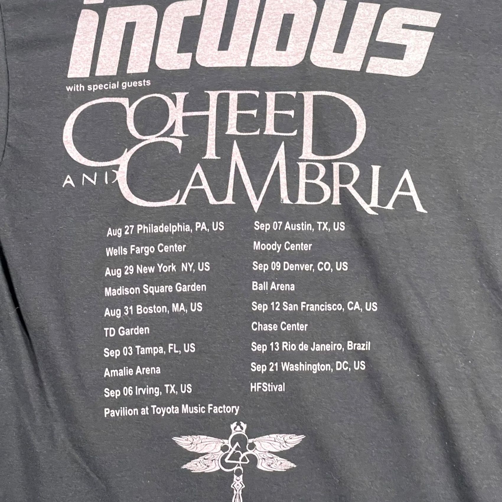 Gildan VINTAGE? No. Incubus Shirt Mens Medium Black 2024 Tour Coheed & Cambria Graphic Band Tee Size US M / EU 48-50 / 2 - 4 Thumbnail
