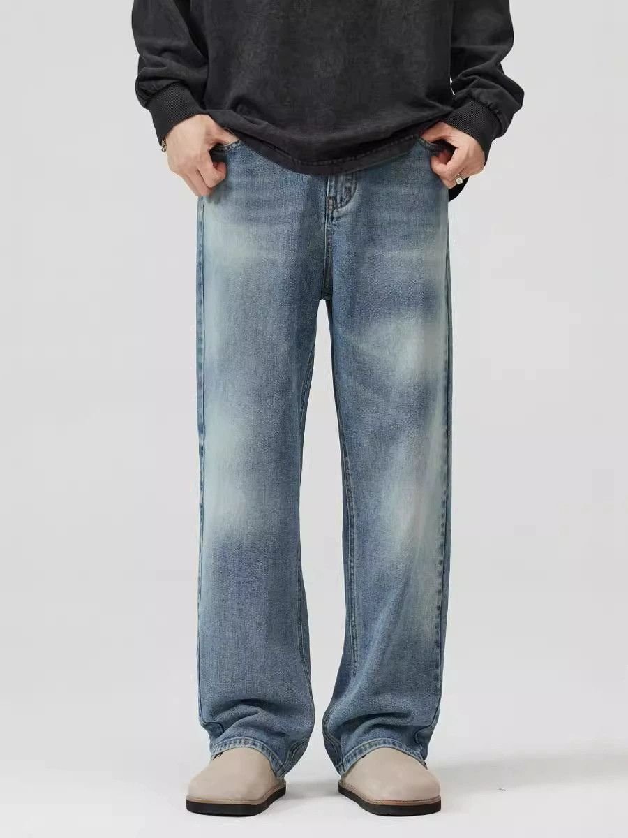 Japanese Brand × Jean Men's loose washed gradient wide-leg baggy jeans Size US 32 / EU 48 - 1 Thumbnail