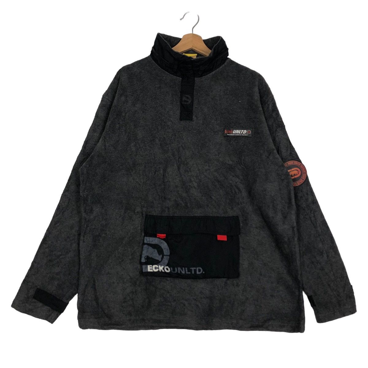 Japanese Brand 🔥90’s Vintage Fleece Jacket Ecko Untld Anorak Big Logo Size US XXL / EU 58 / 5 - 2 Thumbnail