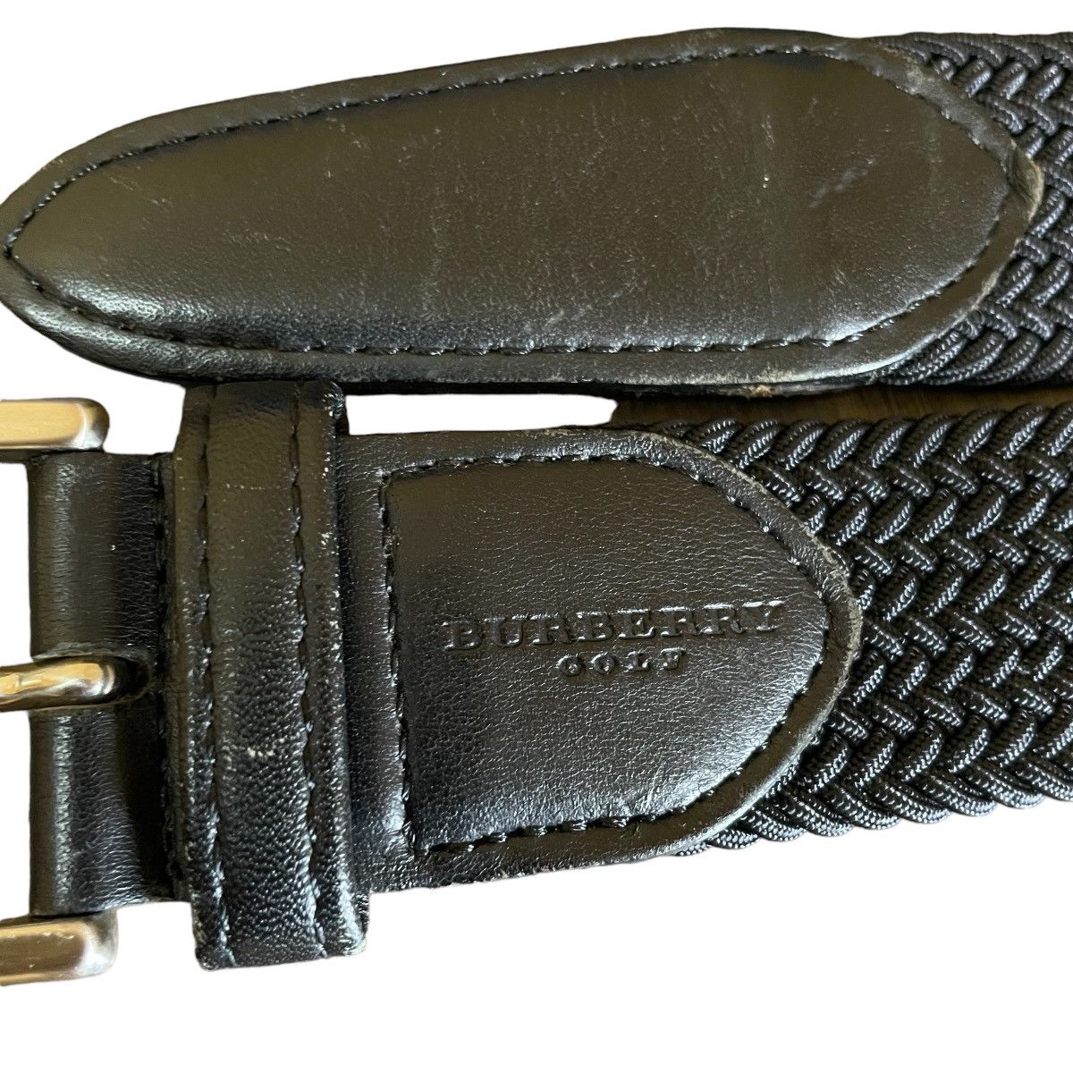Burberry × Vintage Vintage Burberry Golf Braided Cloth Black Belt Size ONE SIZE - 8 Thumbnail