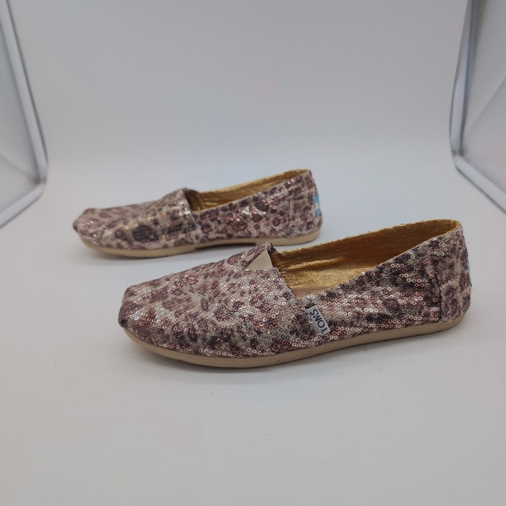 Toms Tom's Sequins Leopard Loafers Sz 8.5 Size US 8.5 / IT 38.5 - 3 Thumbnail