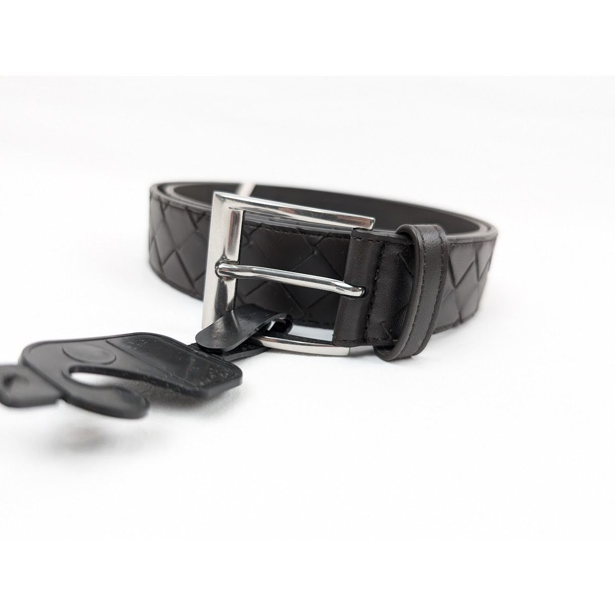 Bottega Veneta o1rshd1 Size: 85 / Intrecciato Nappa Belt in Fondente/Silver Size 32 - 3 Thumbnail