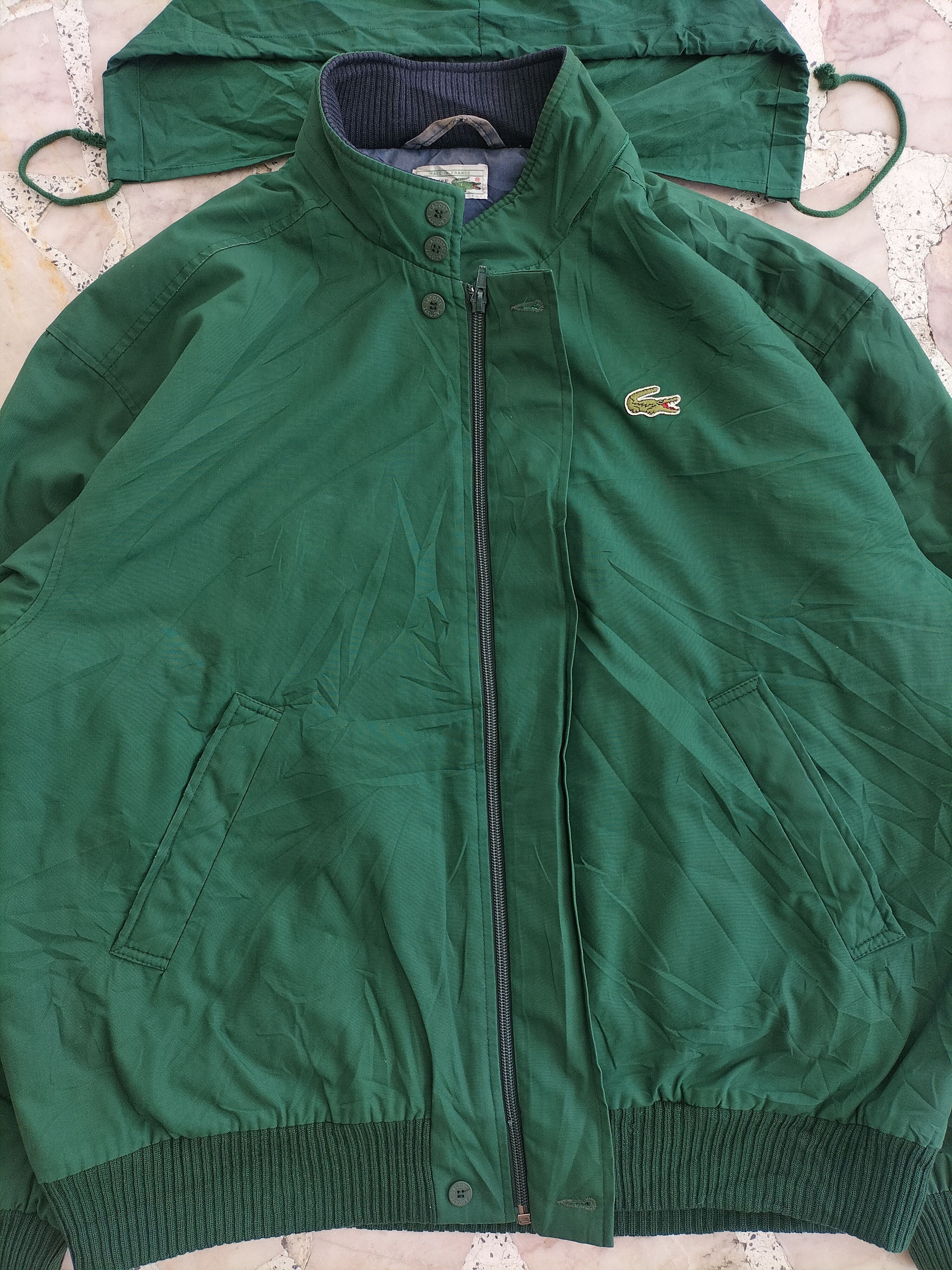 Lacoste Lacoste Foldable Hoodie Vintage Green Jacket France Size US XL / EU 56 / 4 - 7 Thumbnail