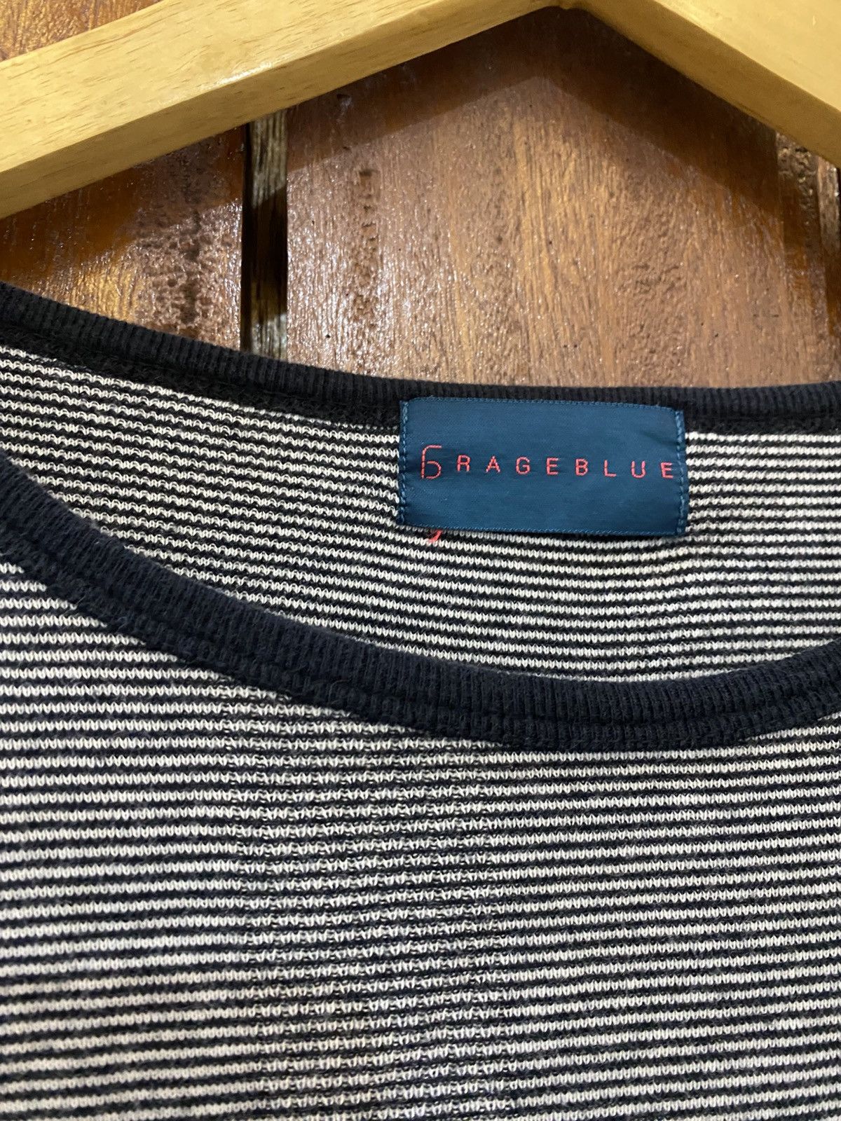 Yasuyuki Ishii Japanese Grageblue Striped Archived Kmrii Fuga Ncfm Size US L / EU 52-54 / 3 - 5 Thumbnail