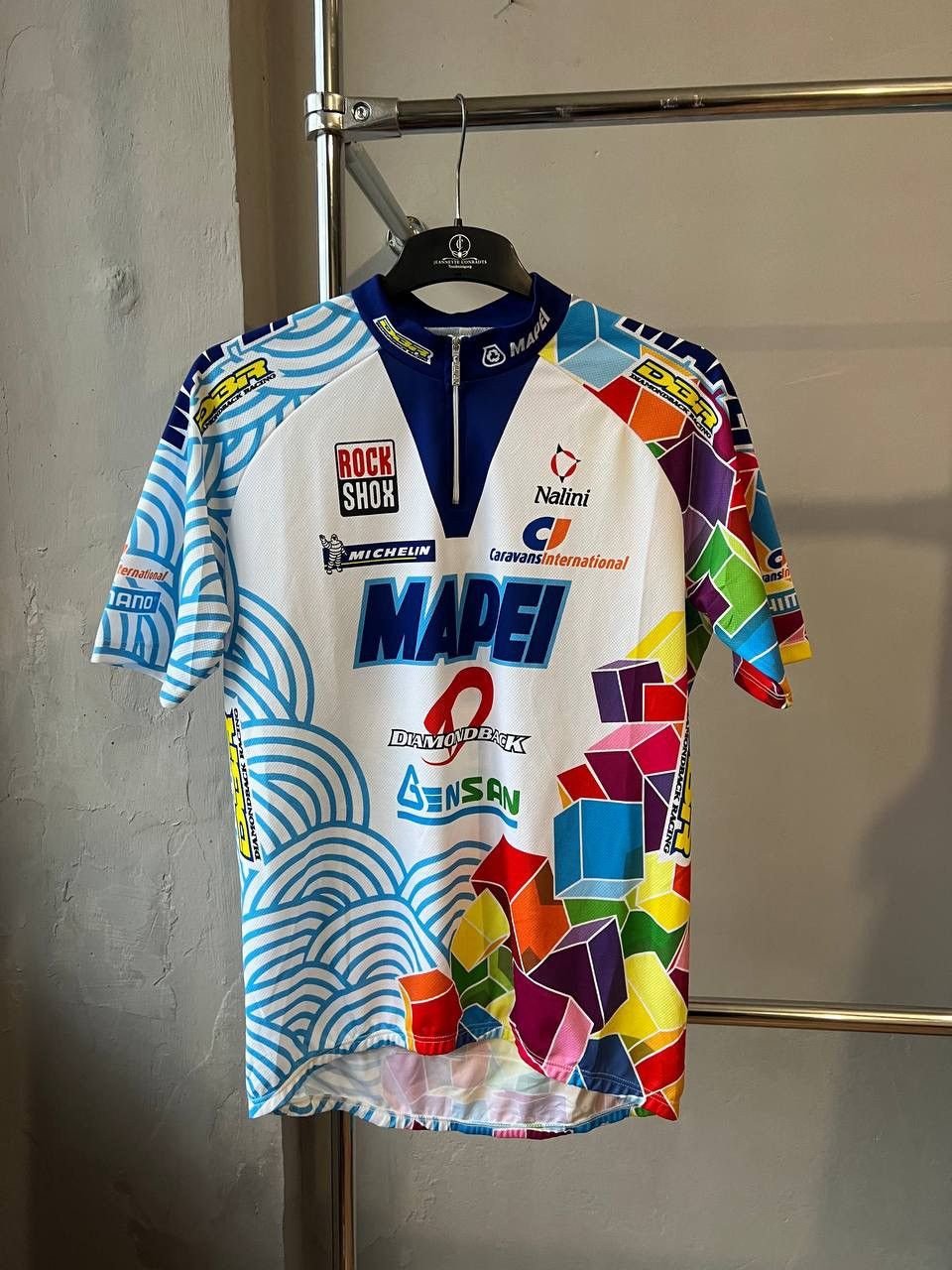 Vintage 1990 RARE NALINI MAPEI DBR CYCLING BIKE JERSEY SHIRT SIZE 6 Size US XL / EU 56 / 4 - 2 Thumbnail