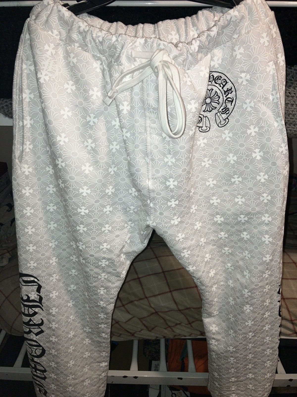 image of Chrome Hearts All Over Cross Print in White, Men's (Size 36)