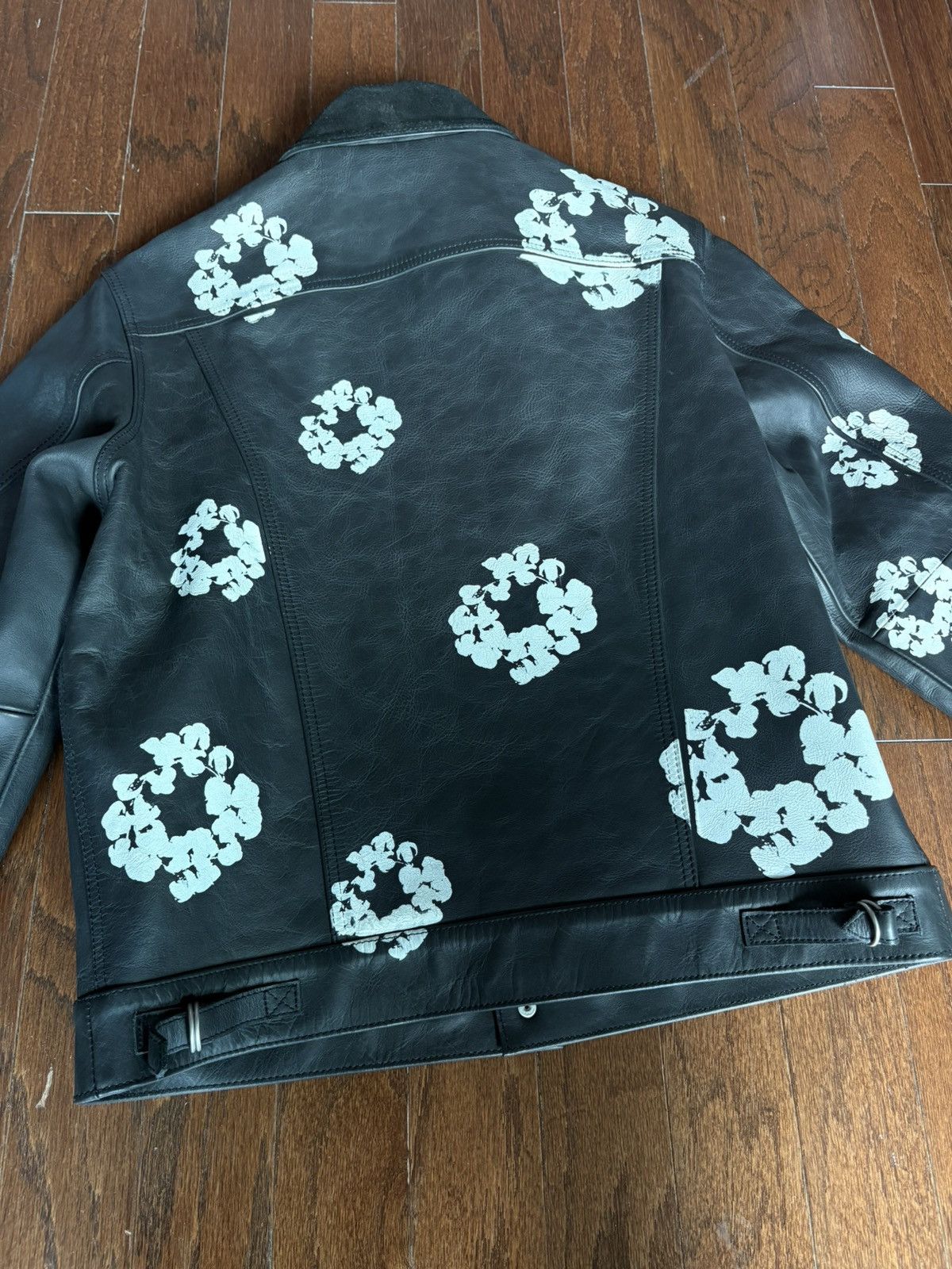 DENIM TEARS Denim Tears Black Leather Button Up Cotton Wreath Jacket Size US M / EU 48-50 / 2 - 6 Thumbnail