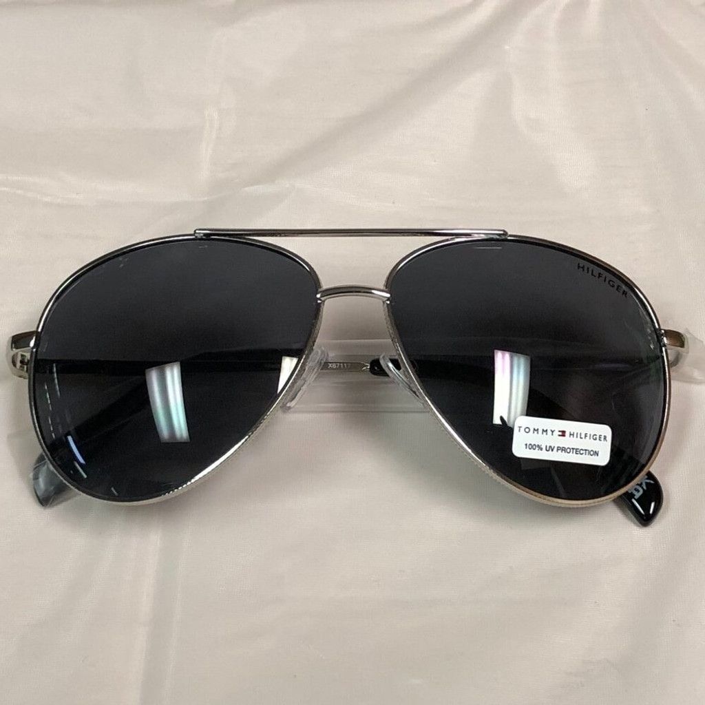 Tommy Hilfiger Tommy Hilfiger Silver Framed Aviator Sunglasses Size ONE SIZE - 1 Thumbnail