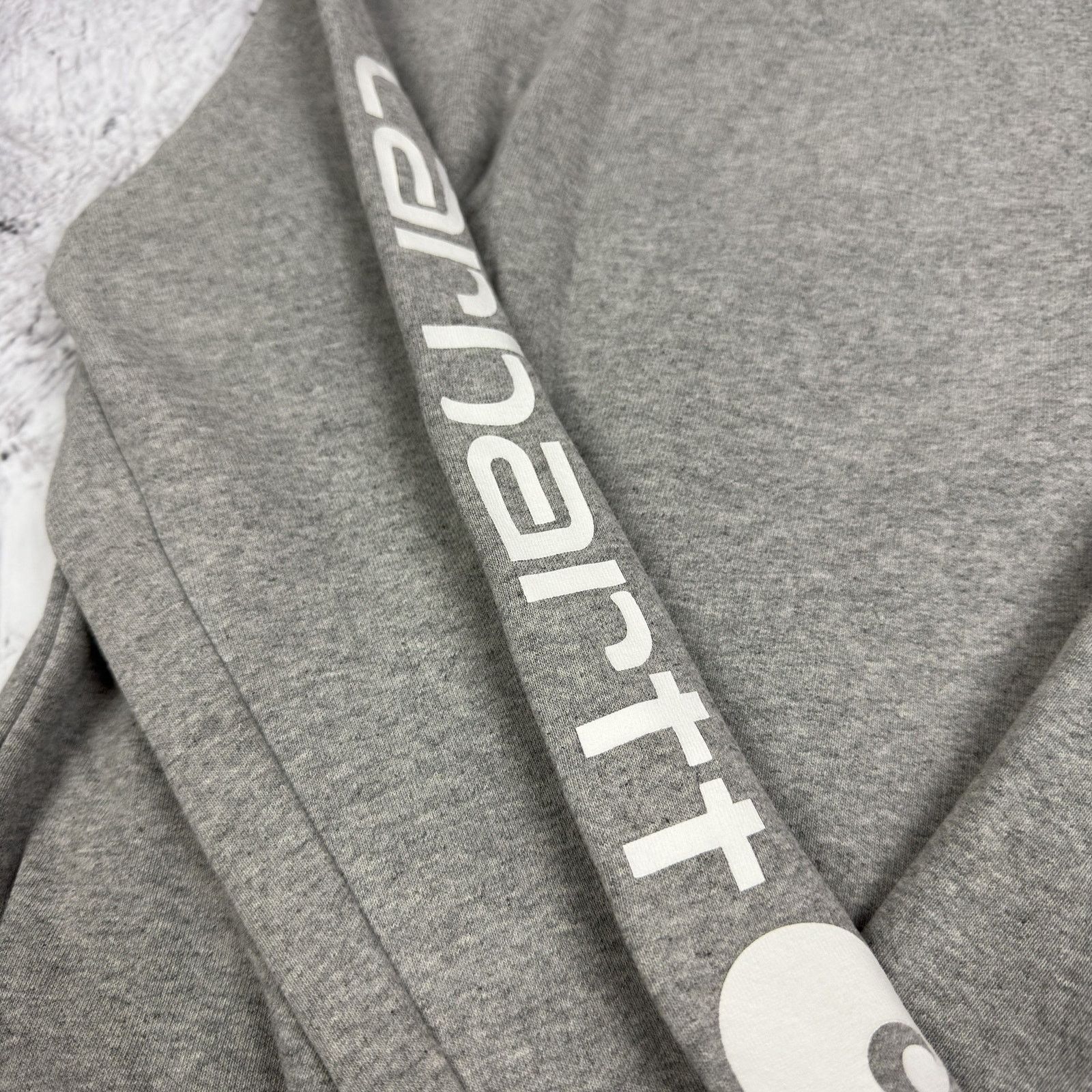 Carhartt Carhartt Men Gray Original Fit Sleeve Logo Hooded Sweatshirt Size US XS / EU 42 / 0 - 6 Thumbnail