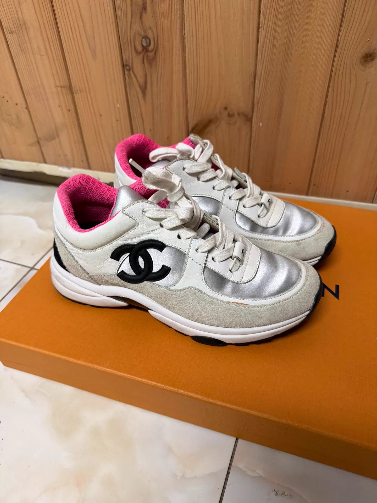 Chanel Chanel Authentic Women's 37 Sneakers Size US 6.5 / IT 36.5 - 1 Thumbnail