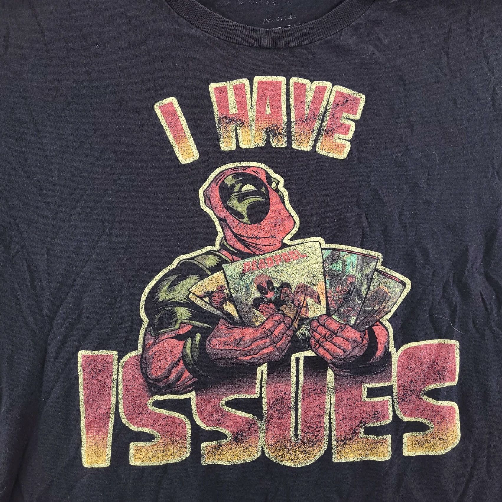 Vintage Deadpool T-Shirt Marvel Men's XL Black I Have Issues Short Sleeve Crewneck Vintage: No Size US XL / EU 56 / 4 - 2 Thumbnail