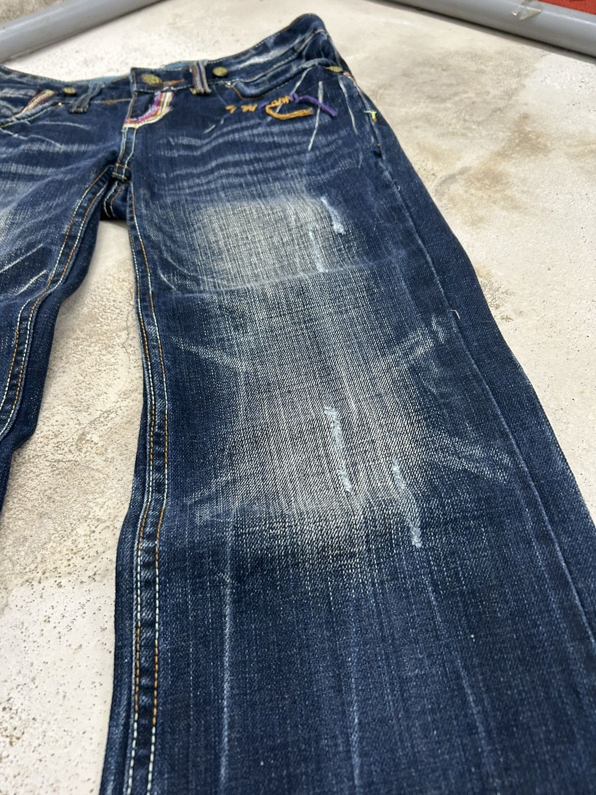 If Six Was Nine Super Flare Swell N Denim Japan Mud Washed Whisker Low Rise Size US 31 - 6 Thumbnail