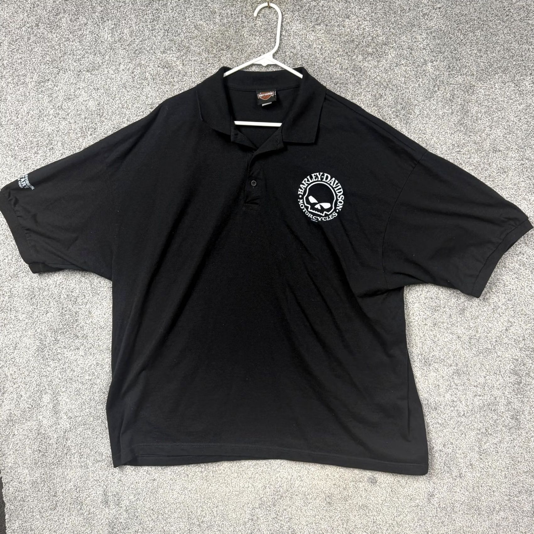 Harley Davidson Harley-Davidson Polo Shirt 3XL Skull Military Overseas Tour Biker Shirt Mens Short Sleeve Size US XXL / EU 58 / 5 - 4 Thumbnail