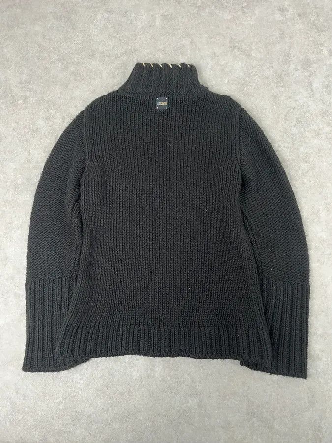 Just Cavalli AW2005 Cavalli Black Wool Half-Zip Sweater Size US L / EU 52-54 / 3 - 5 Thumbnail
