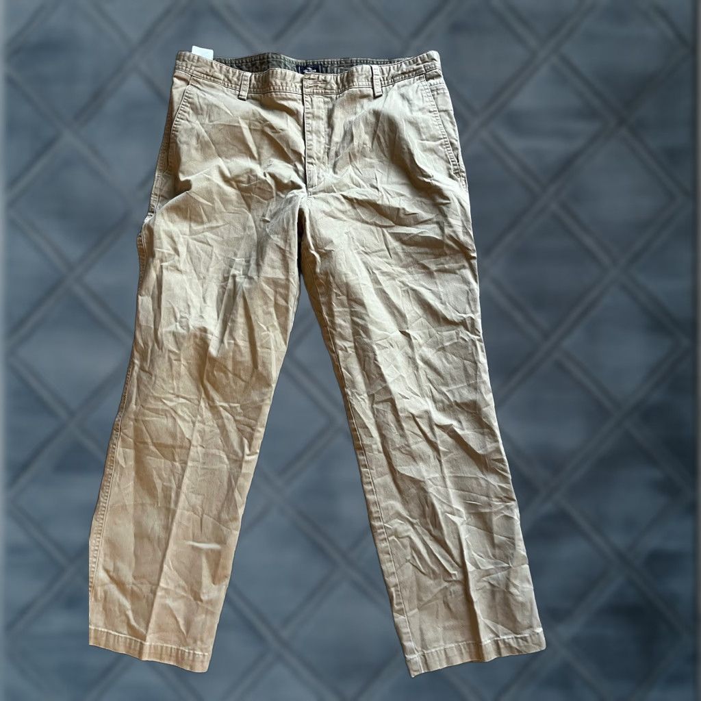 Dockers Dockers Pants Beige Mens 38x30 Flat Front Straight Leg Casual Knit Cotton Machine Wash Size US 38 / EU 54 - 1 Thumbnail