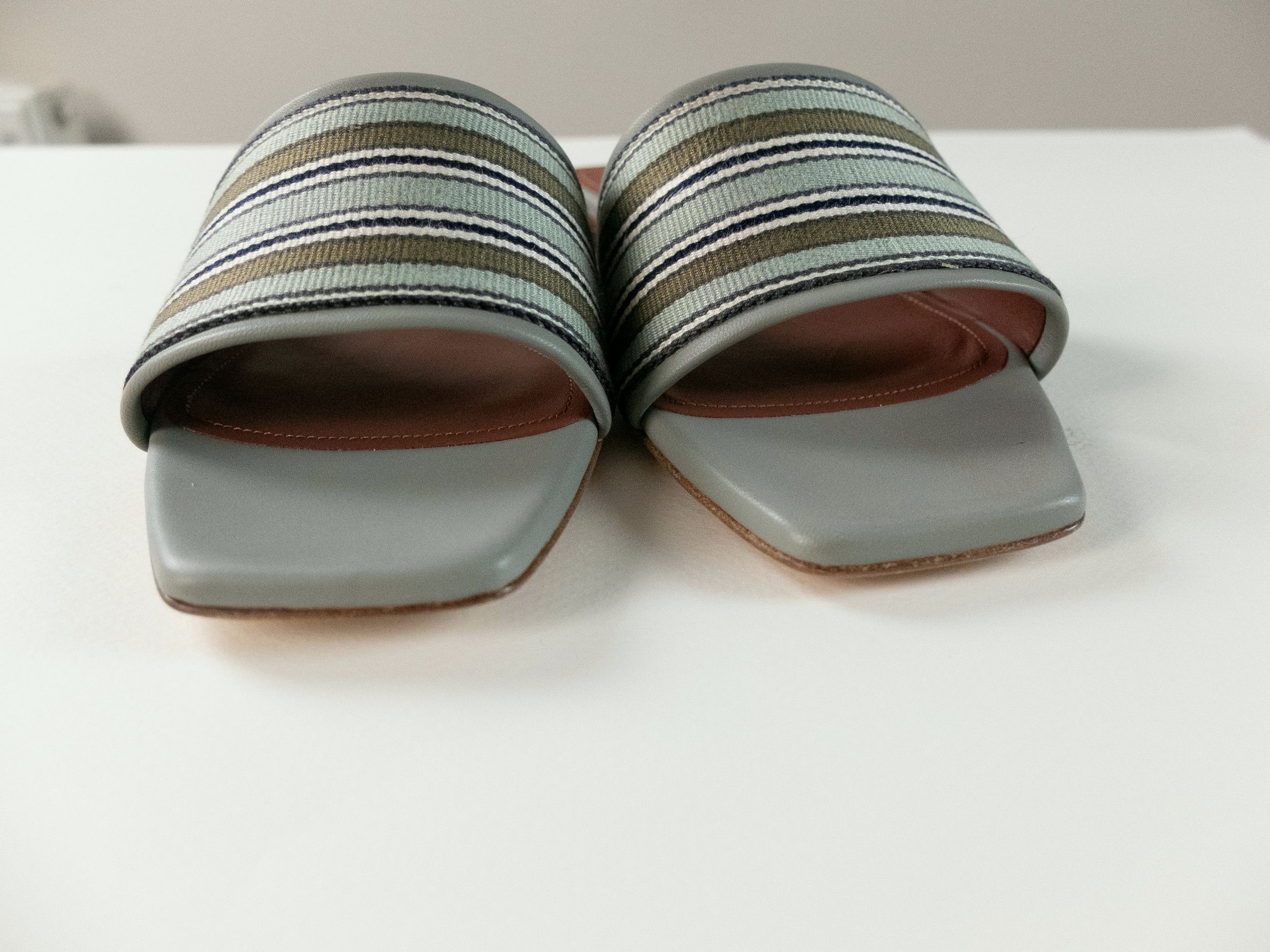 Loro Piana LORO PIANA Suitcase Stripes green slide sandals 8.5 38.5 Size US 8.5 / IT 38.5 - 6 Thumbnail