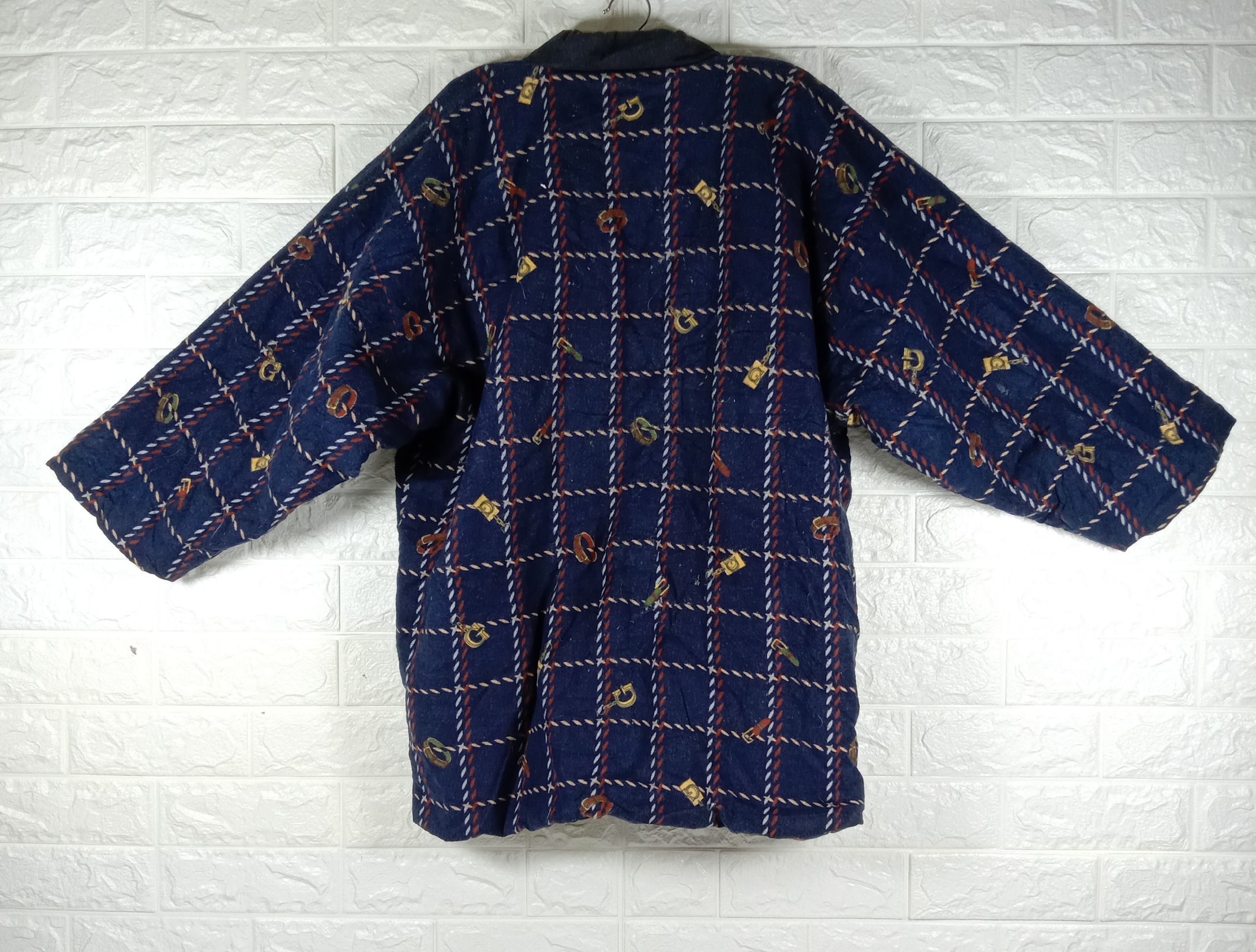 Japanese Brand Vintage Japanese Plaid Hanten Noragi Style Kimono Cardigan Size US XL / EU 56 / 4 - 5 Thumbnail