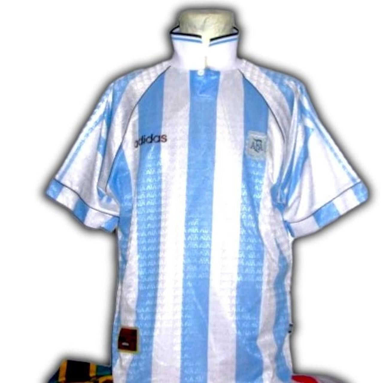 Adidas Argentina 1996 1997 1998 Home Shirt Maglia maillot Camiseta Size US L / EU 52-54 / 3 - 1 Thumbnail