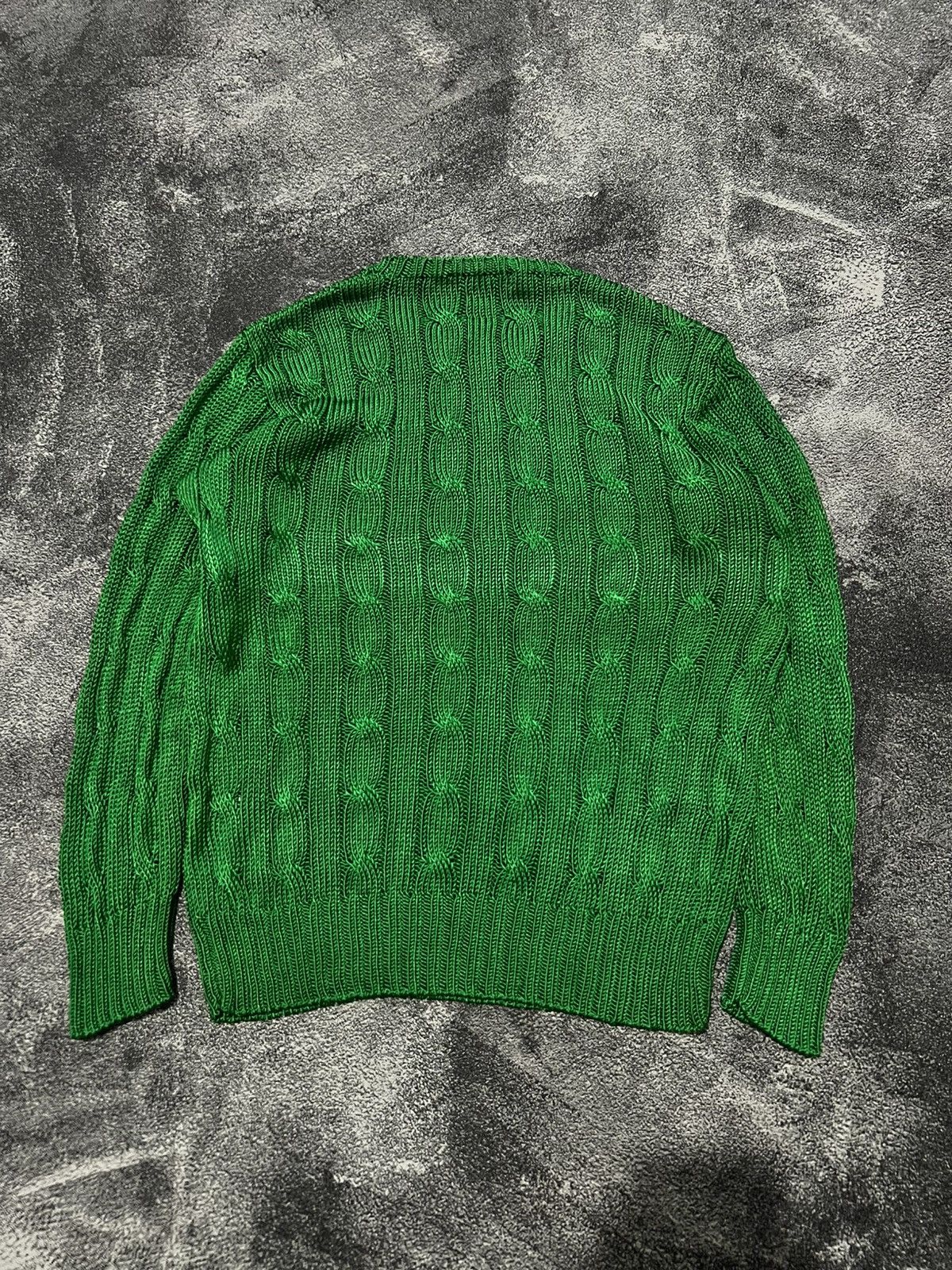 Ralph Lauren Ralph Lauren Silk Cable Knit Sweater Size L / US 10 / IT 46 - 2 Thumbnail