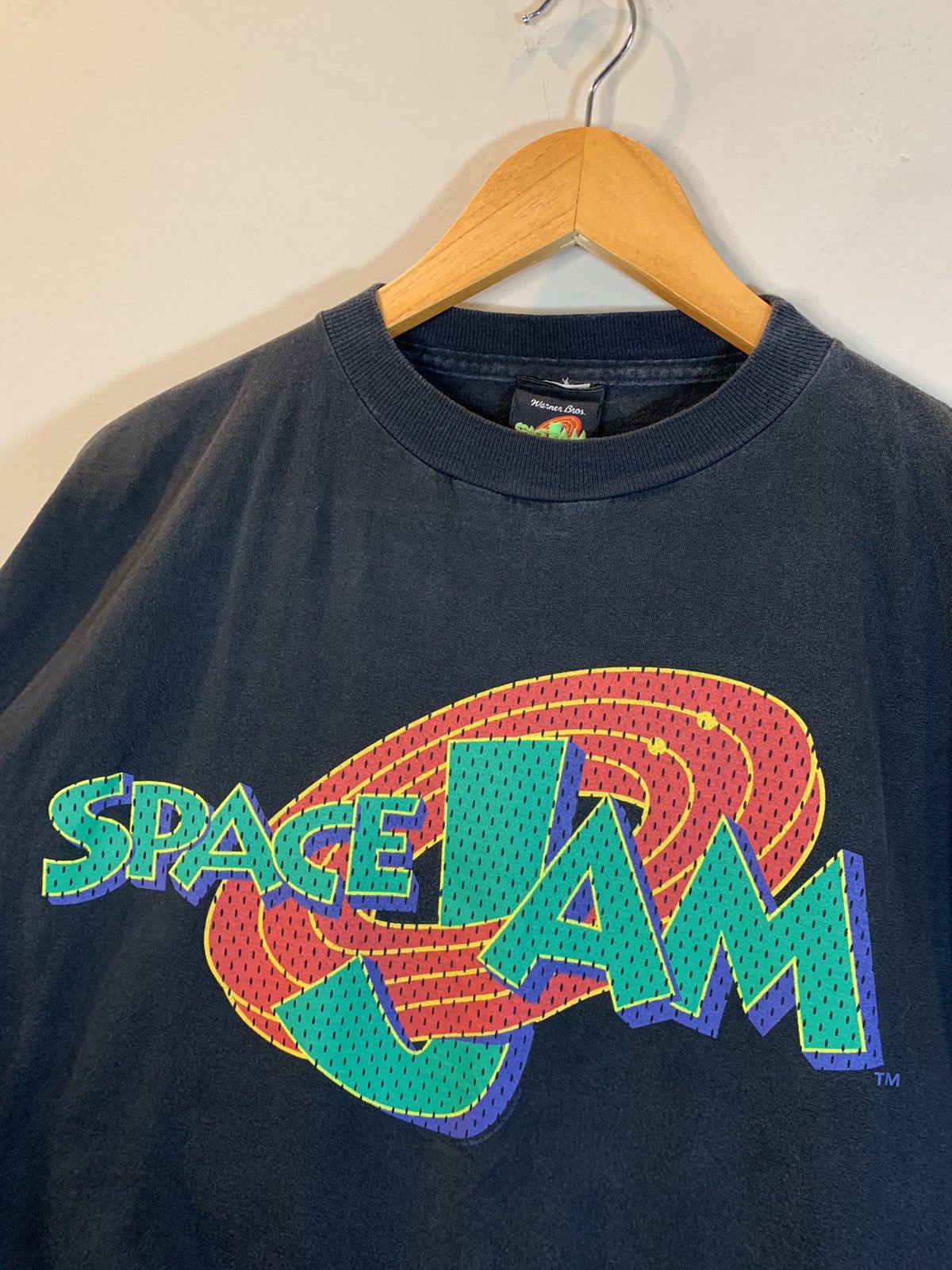 Vintage × Warner Bros *RARE* Vintage 1996 Space Jam Get Ready To Jam Movie T-Shirt Size US XL / EU 56 / 4 - 3 Thumbnail
