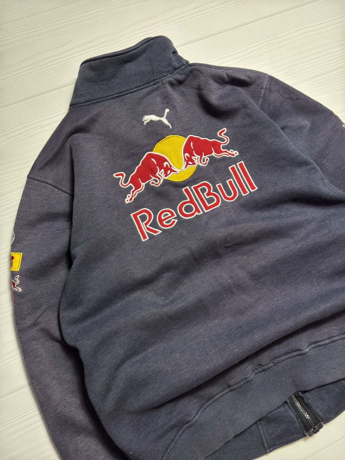 Red Bull Vintage 90s Faded Zip Bomber Red Bull Size US M / EU 48-50 / 2 - 9 Thumbnail