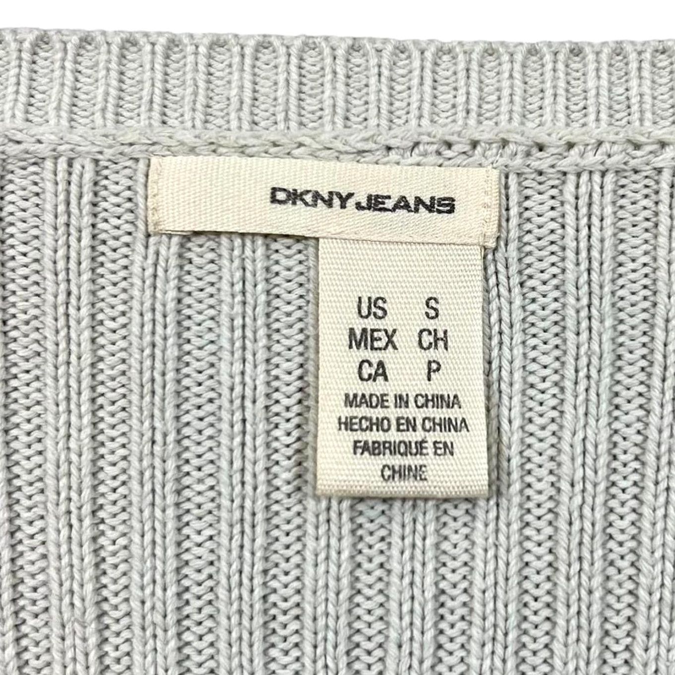 DKNY DKNY Jeans Cream Deep V-Neck Knit Jumper Women's Small Pullover Knitwear Casual Sweatshirt DKNY Jeans Regular Women's Small Cream V-Neck Jumper Size S / US 4 / IT 40 - 5 Thumbnail