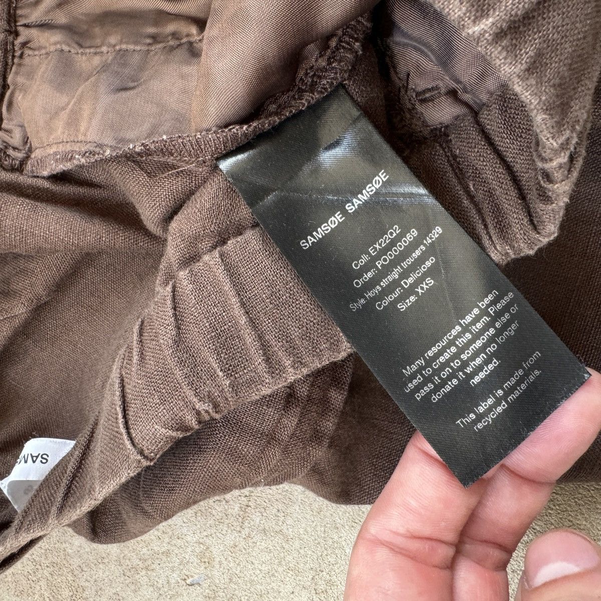 Samsoe Samsoe Samsoe Samsoe Hoys Straight Linen Trousers Size 24" / US 00 / IT 34 - 5 Thumbnail