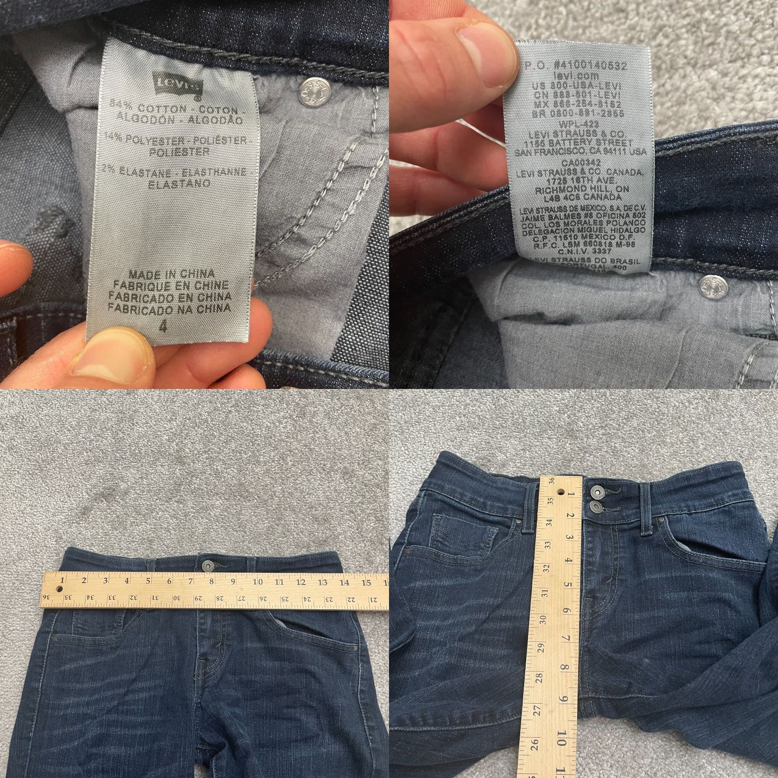 Levi's Levi's Jeans Mid Rise Ankle Skinny Denim Womens 4 Blue Dark Wash 28x24 City USA Classic Size 27" / US 4 / IT 40 - 8 Thumbnail