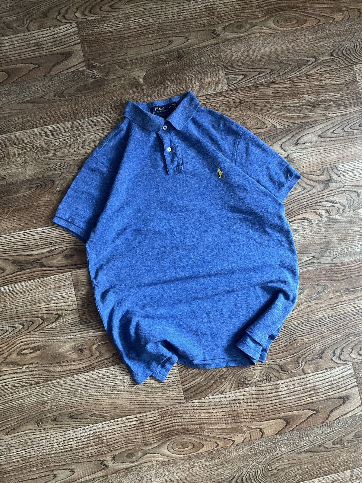Polo Ralph Lauren × Ralph Lauren × Vintage POLO RALPH LAUREN Polo Shirt Mens L Blue Slim Fit Mens Size US L / EU 52-54 / 3 - 2 Thumbnail