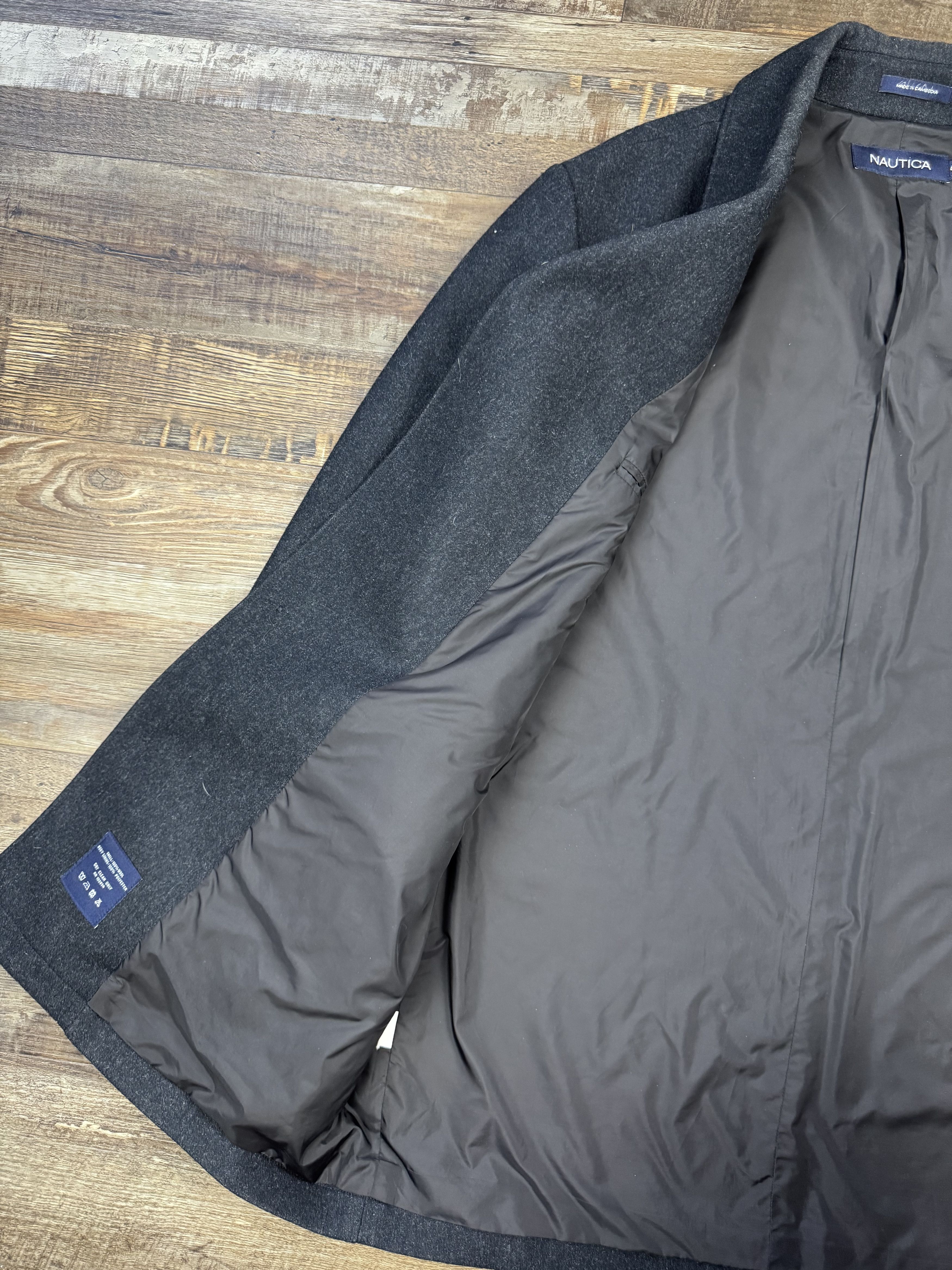 Nautica Nautica 40R Classic Fit Wool Single Breast Overcoat 4 Button Size US M / EU 48-50 / 2 - 3 Thumbnail