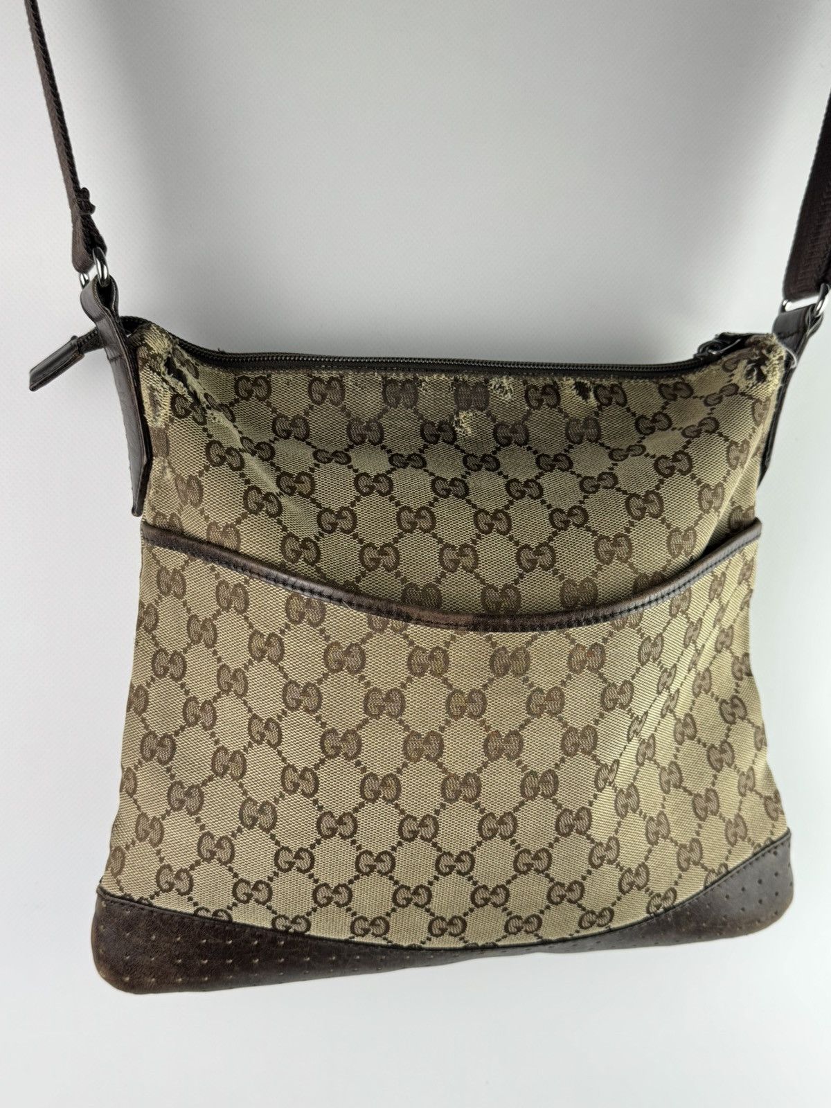 Gucci Vintage Gucci GG Canvas Monogram Shoulder Bag Beige 145857 Size ONE SIZE - 4 Thumbnail