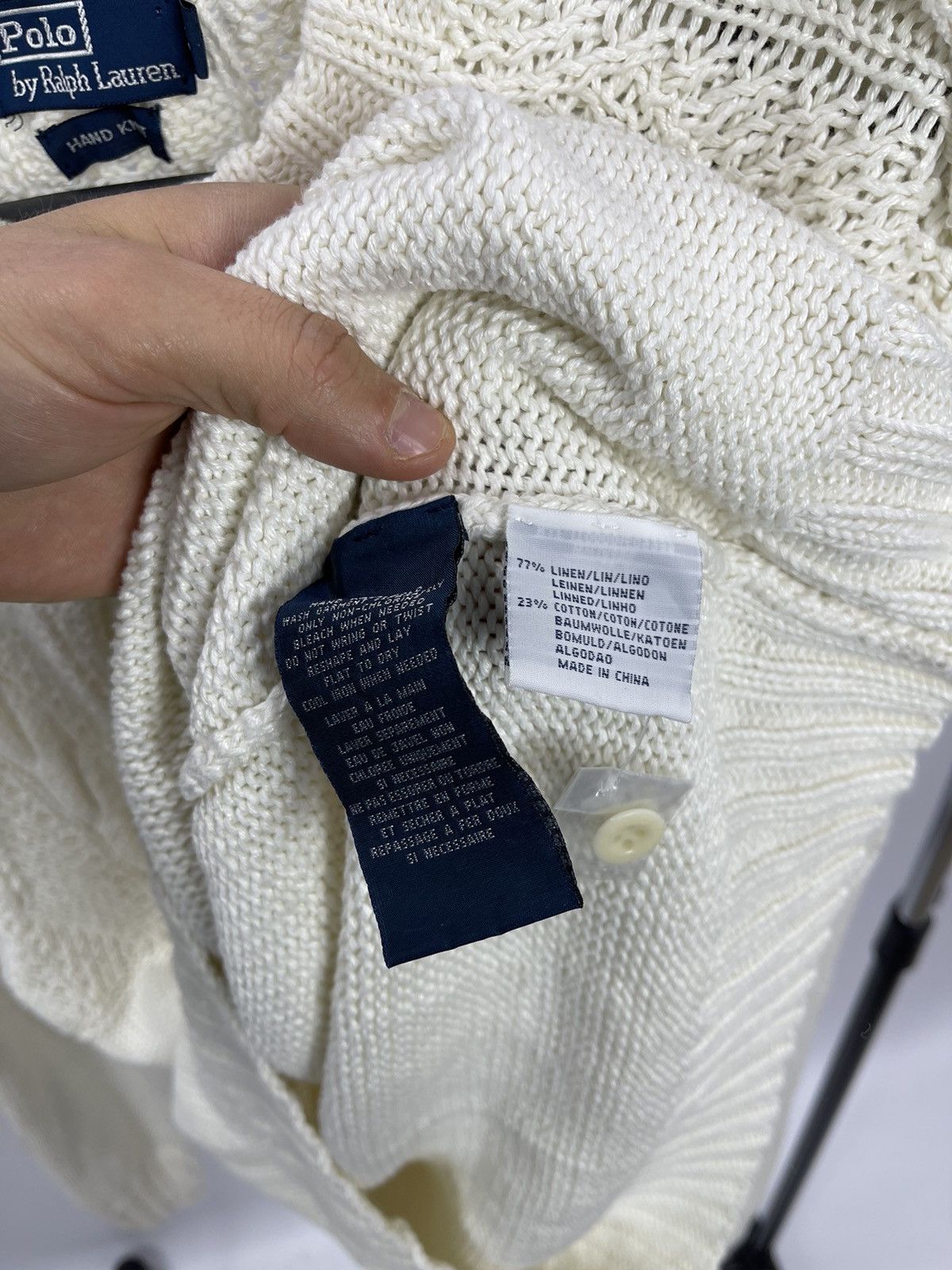 Polo Ralph Lauren Polo Ralph Laurent Sweater Hand Knit Size L Vintage90s Beige Size US L / EU 52-54 / 3 - 5 Thumbnail
