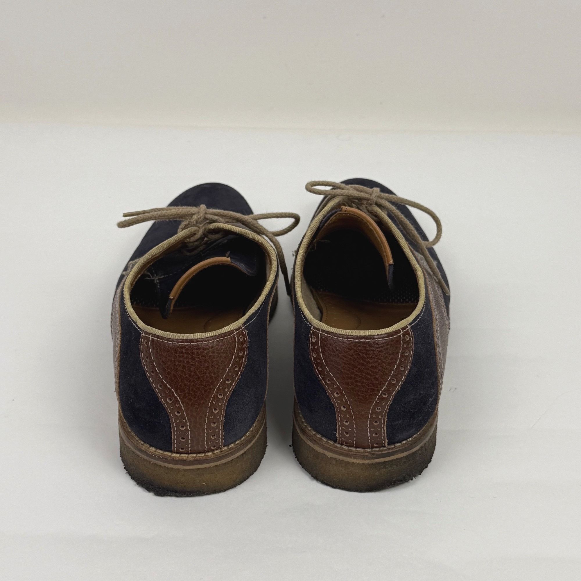 Johnston & Murphy Johnston & Murphy Men's Suede & Leather Saddle Shoes Blue/Br Size US 9.5 / EU 42-43 - 4 Thumbnail
