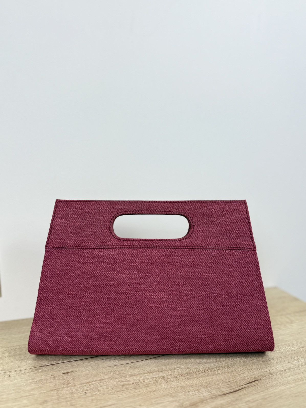 Other Edgar Vos Burgundy Bag Minimal Structured Handbag Vintage Size ONE SIZE - 1 Thumbnail