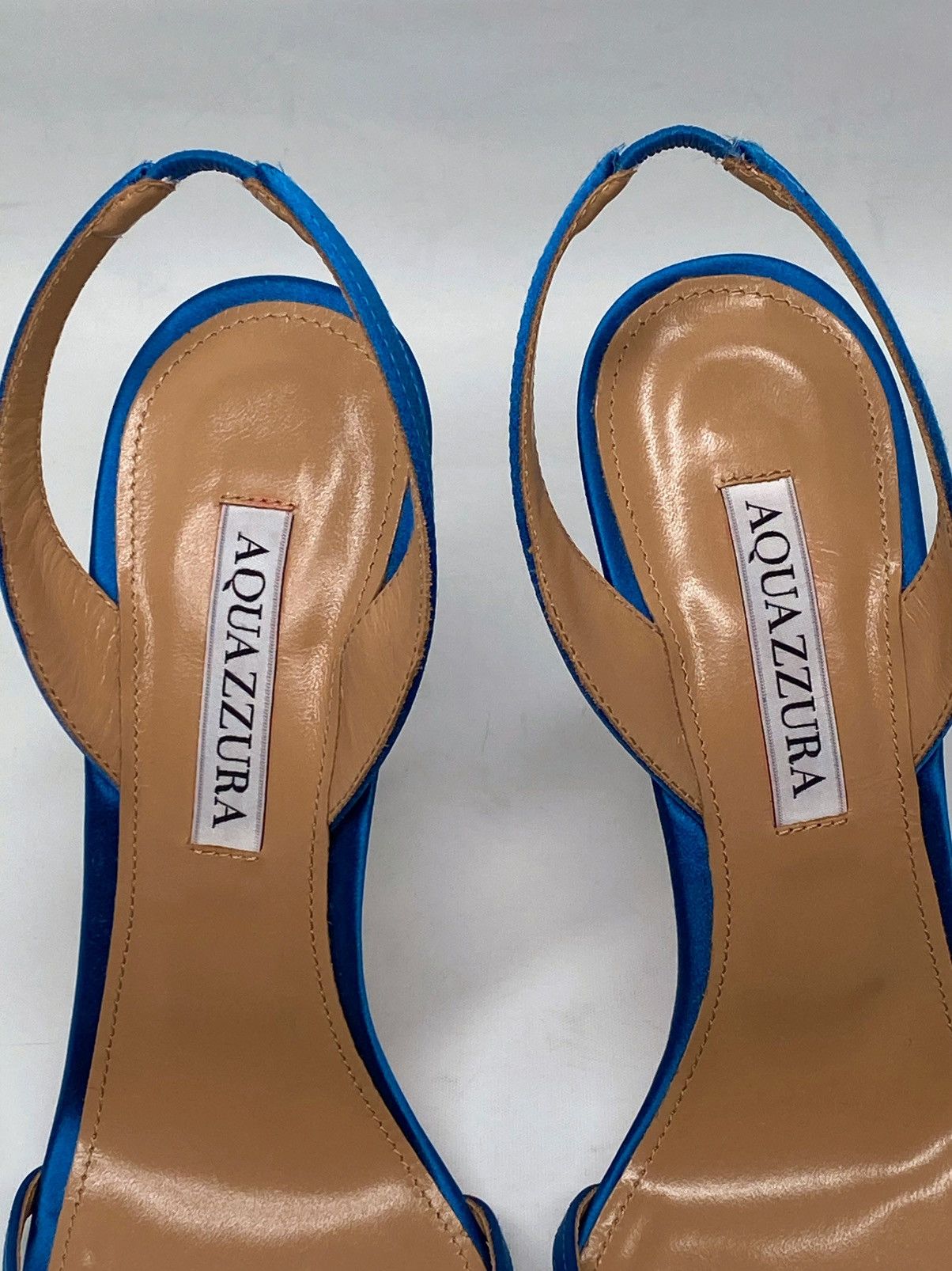 Aquazzura Aquazzura Babe Neon Satin Stiletto Sandals size 37.5 Size US 7.5 / IT 37.5 - 6 Thumbnail