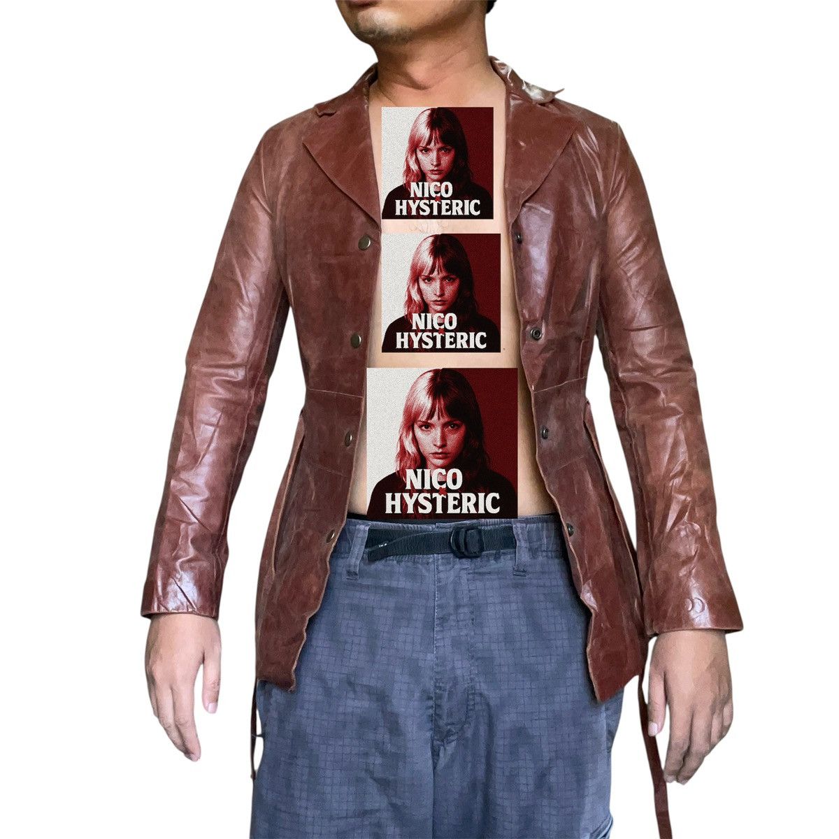 Hysteric Glamour Vintage 1980s Guess Archive Brown Leather Belted Jacket XS Size US XS / EU 42 / 0 - 4 Thumbnail