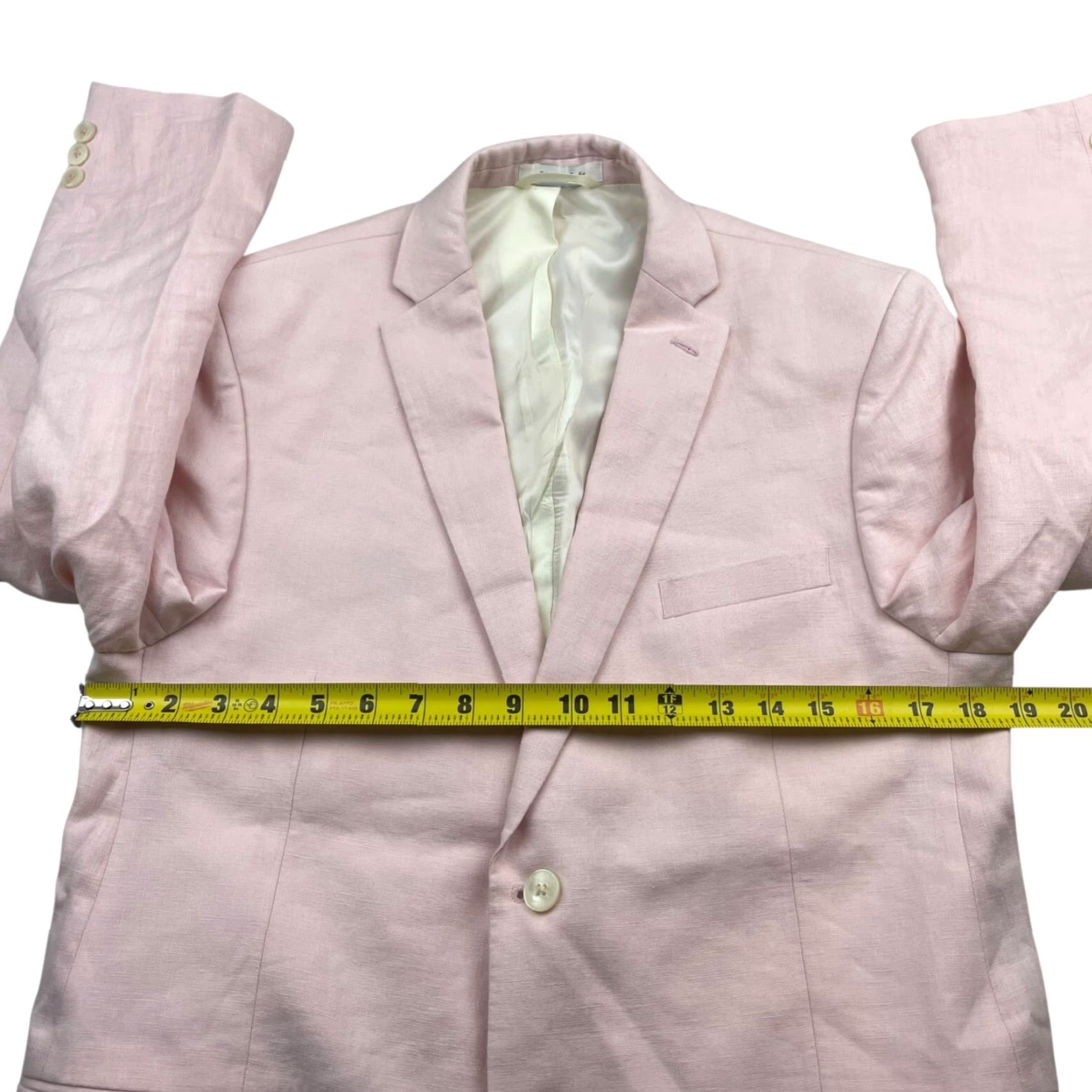 Ralph Lauren Ralph Lauren LRL Men's Blazer 100% Linen Pink 2-Button Front Double-Vented Short 36S Notch Lapel Size 36R - 7 Thumbnail