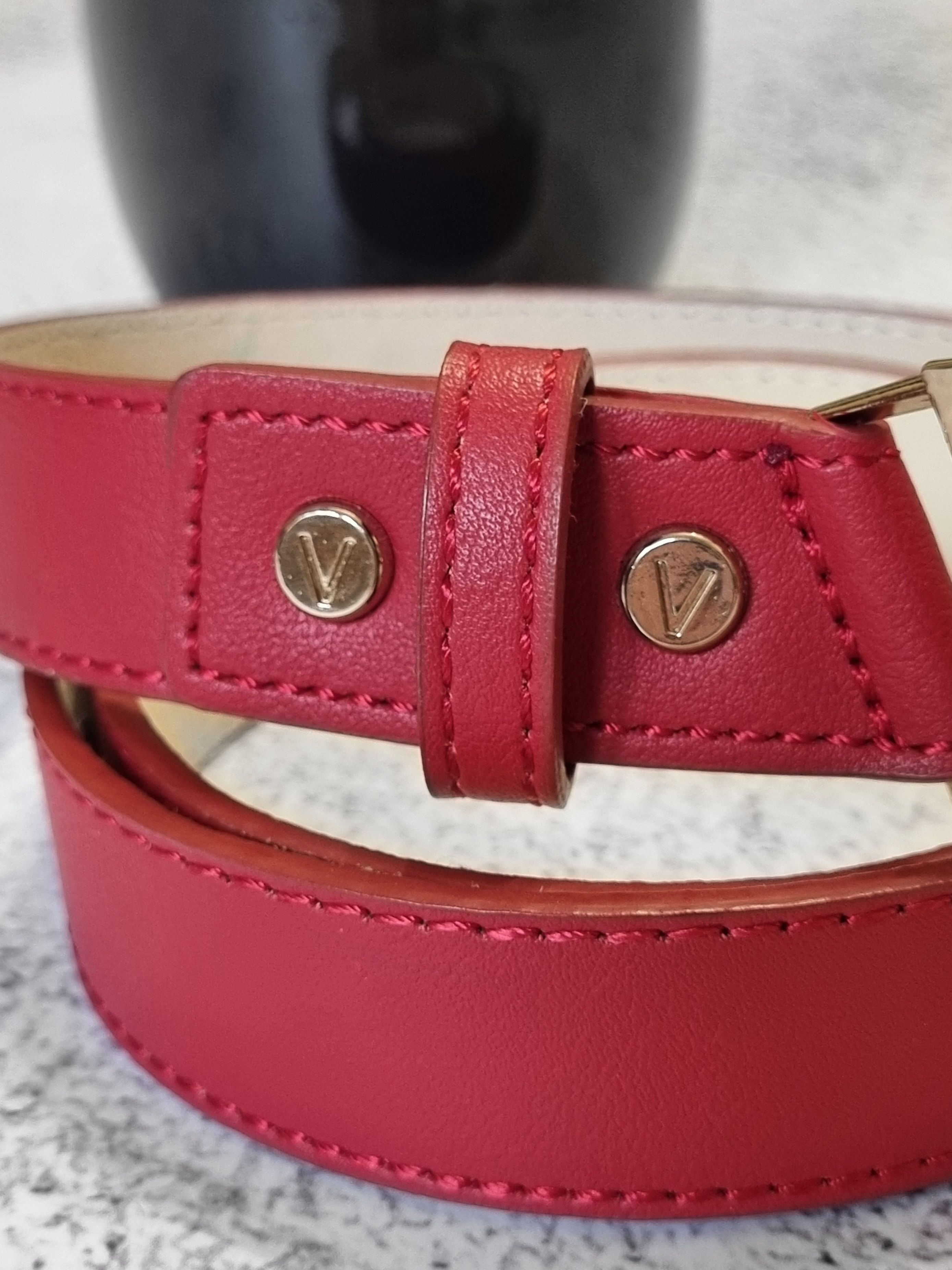 Valentino Mario Valentino Woman Big Logo Genuine Leather Belt Size ONE SIZE - 3 Thumbnail