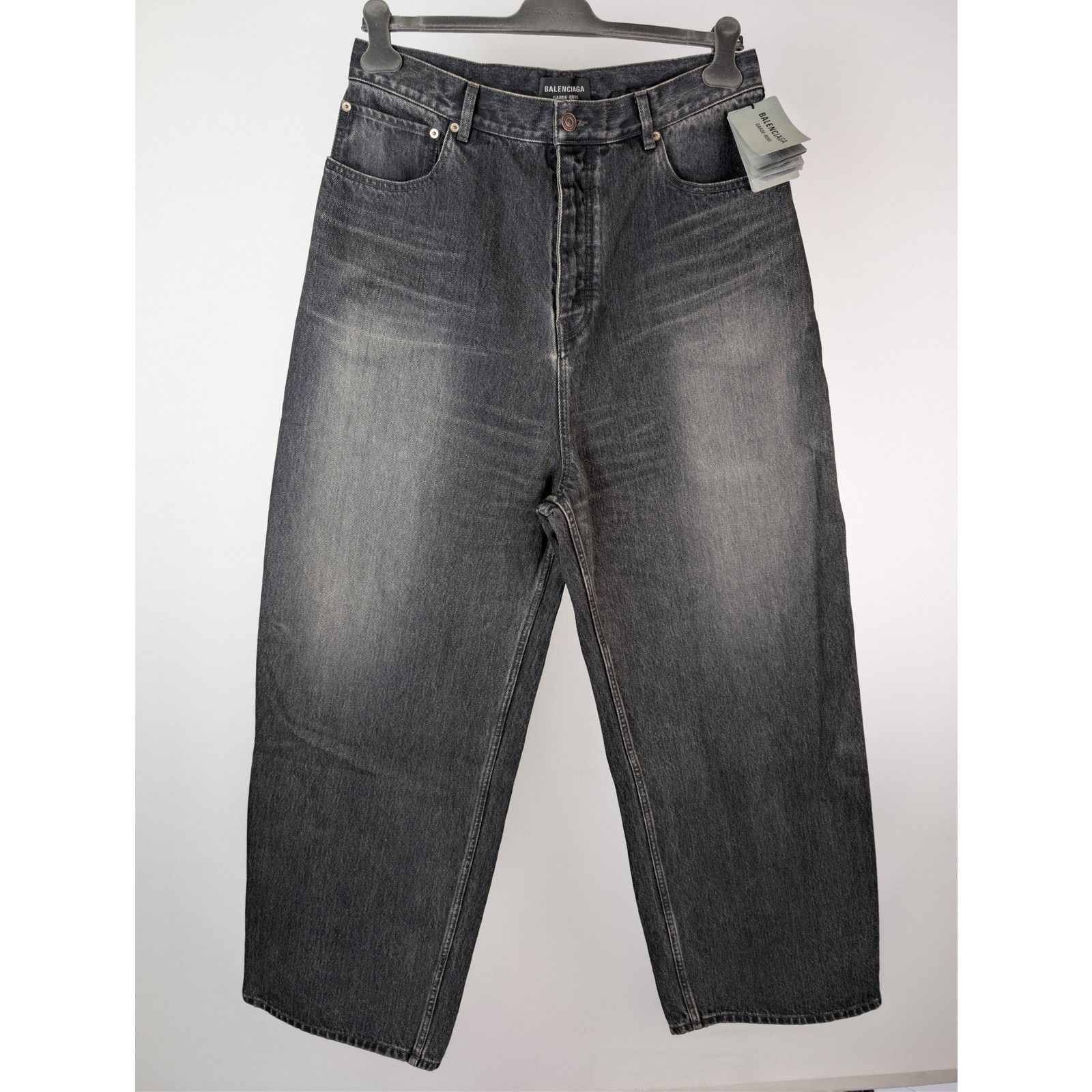 Balenciaga o1rshd1 Baggy Denim Pants in Wash Black / Marigold Size US 32 / EU 48 - 9 Thumbnail