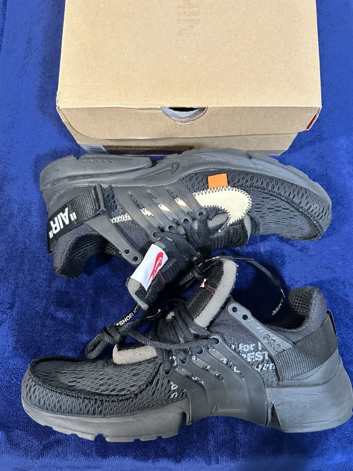 Nike × Off-White × Virgil Abloh NIKE x OFF WHITE Presto (Black) Size US 10 / EU 43 - 2 Thumbnail