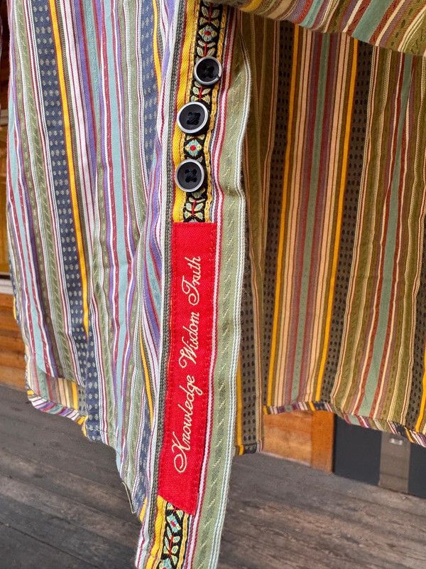 Robert Graham Colorful Men’s Striped Shirt Cotton and Silk Robert Graham Size US L / EU 52-54 / 3 - 9 Thumbnail