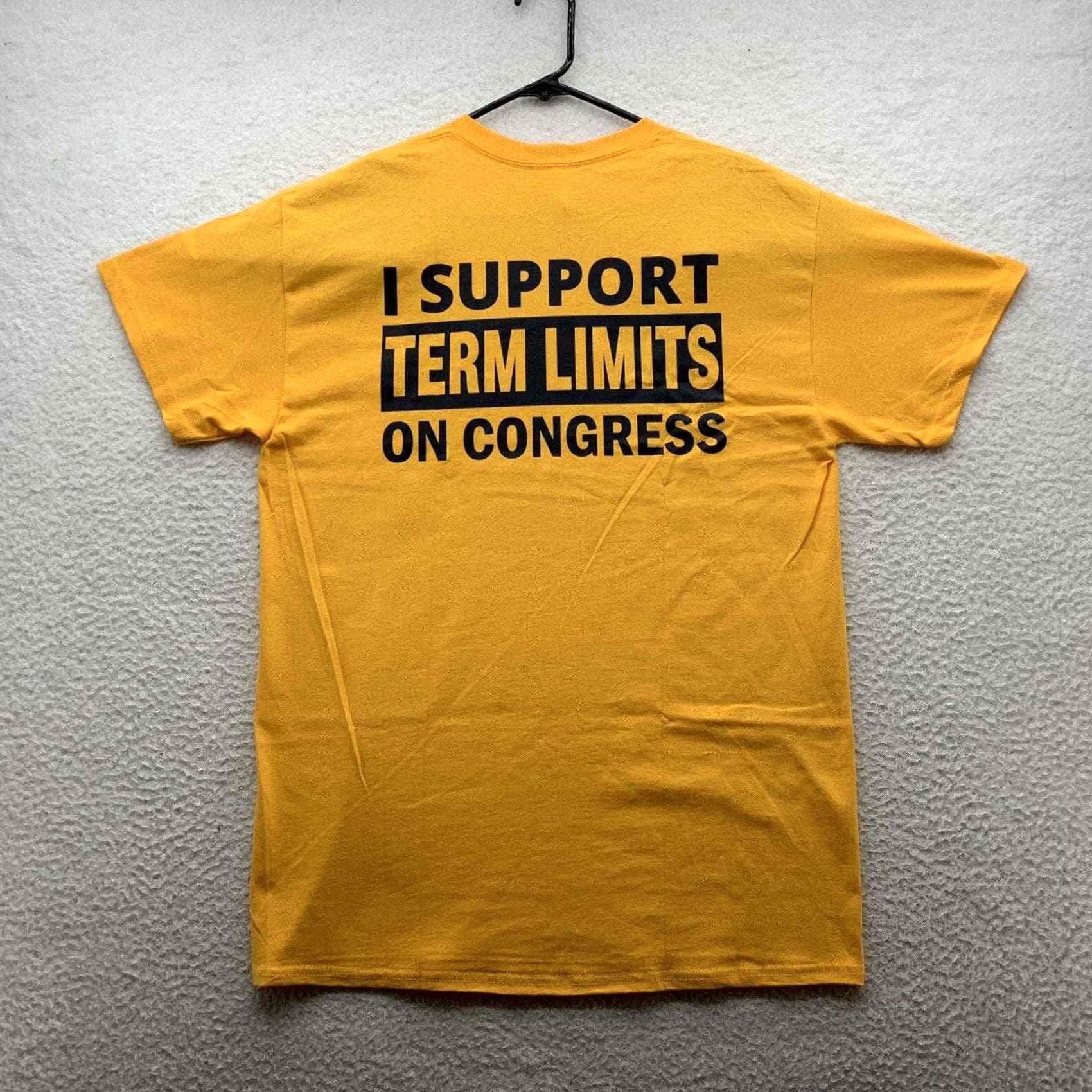 Gildan Gildan Yellow Adult Medium M T-Shirt Elect Congressional Term Limits Government Classic Dad Cotton Size US M / EU 48-50 / 2 - 3 Thumbnail