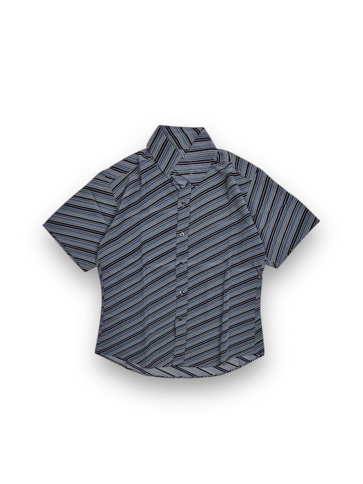 If Six Was Nine × Le Grande Bleu (L.G.B.) × Vintage Atelier Sab Vintage Striped Shirt Slim Fit Size US M / EU 48-50 / 2 - 1 Thumbnail
