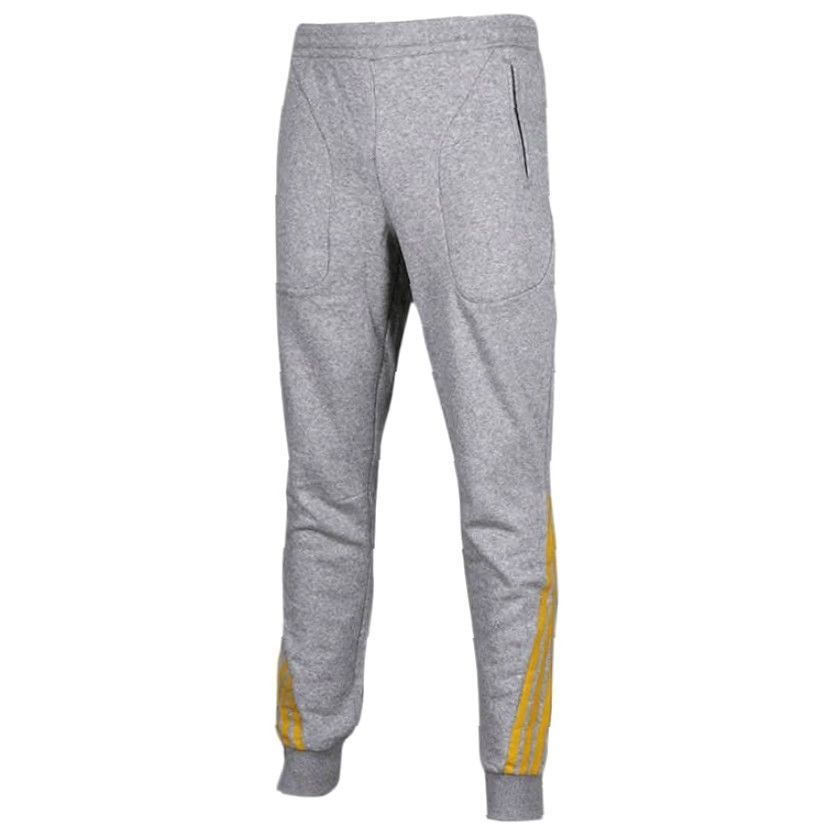 Adidas Adidas Neo Slim Heather Grey 3 Stripes Athletic Track Jogger Sweatpants Sz. L Men Pants Gray Activewear Size US 33 - 2 Thumbnail