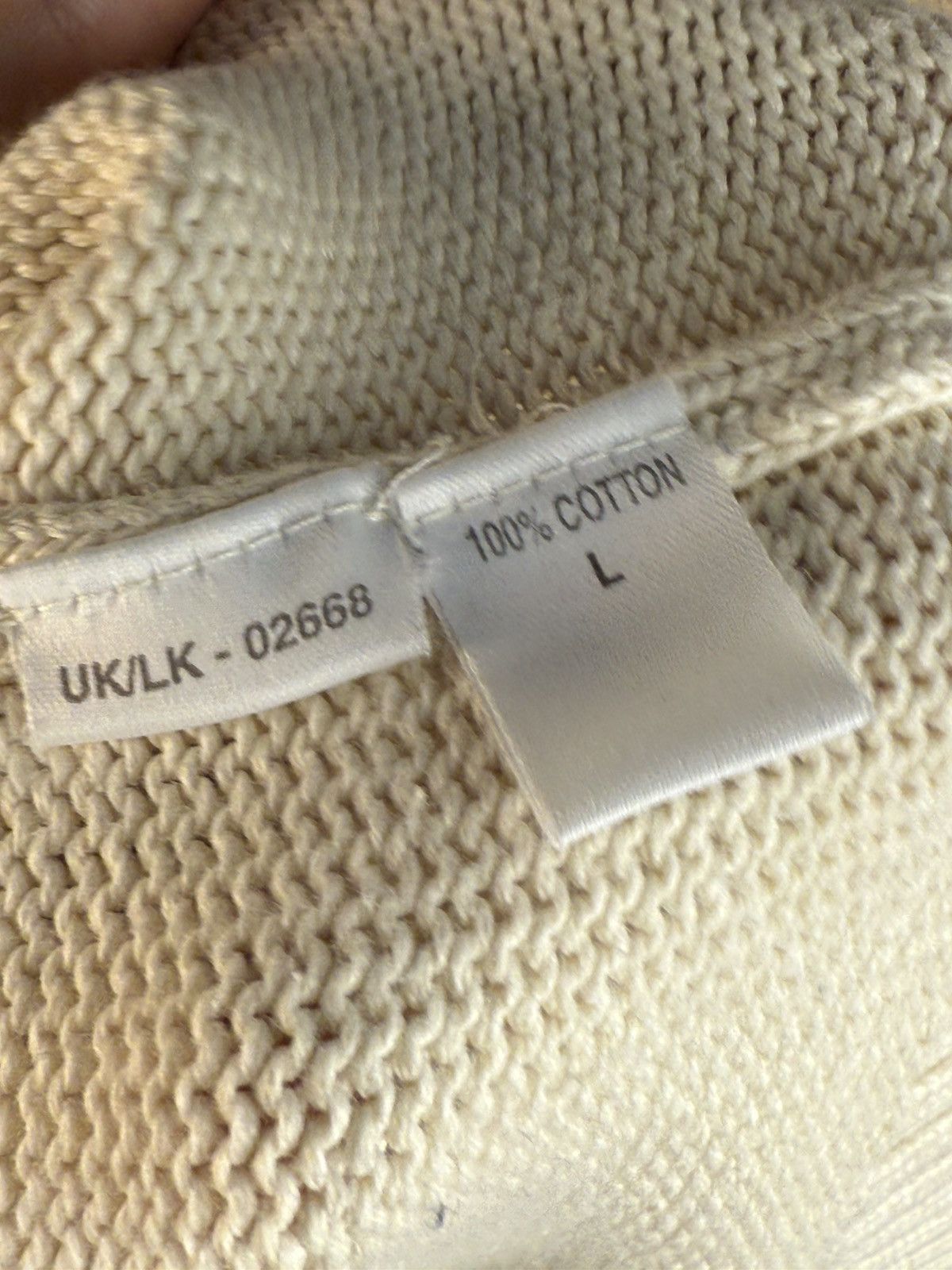 Yves Saint Laurent Cream YSL Sweater Knit Big Logo Turtleneck y2k Sweatshirt Size US L / EU 52-54 / 3 - 5 Thumbnail