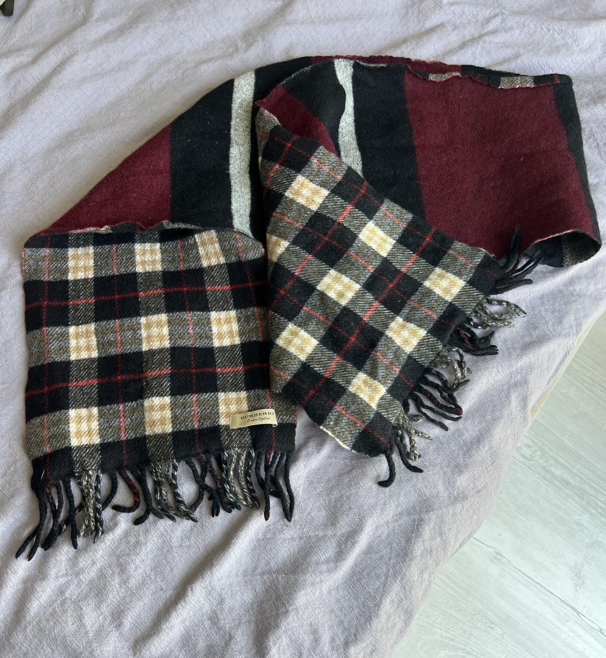 Burberry Vintage Burberry Black Nova Check Cashmere Scarf Size ONE SIZE - 3 Thumbnail