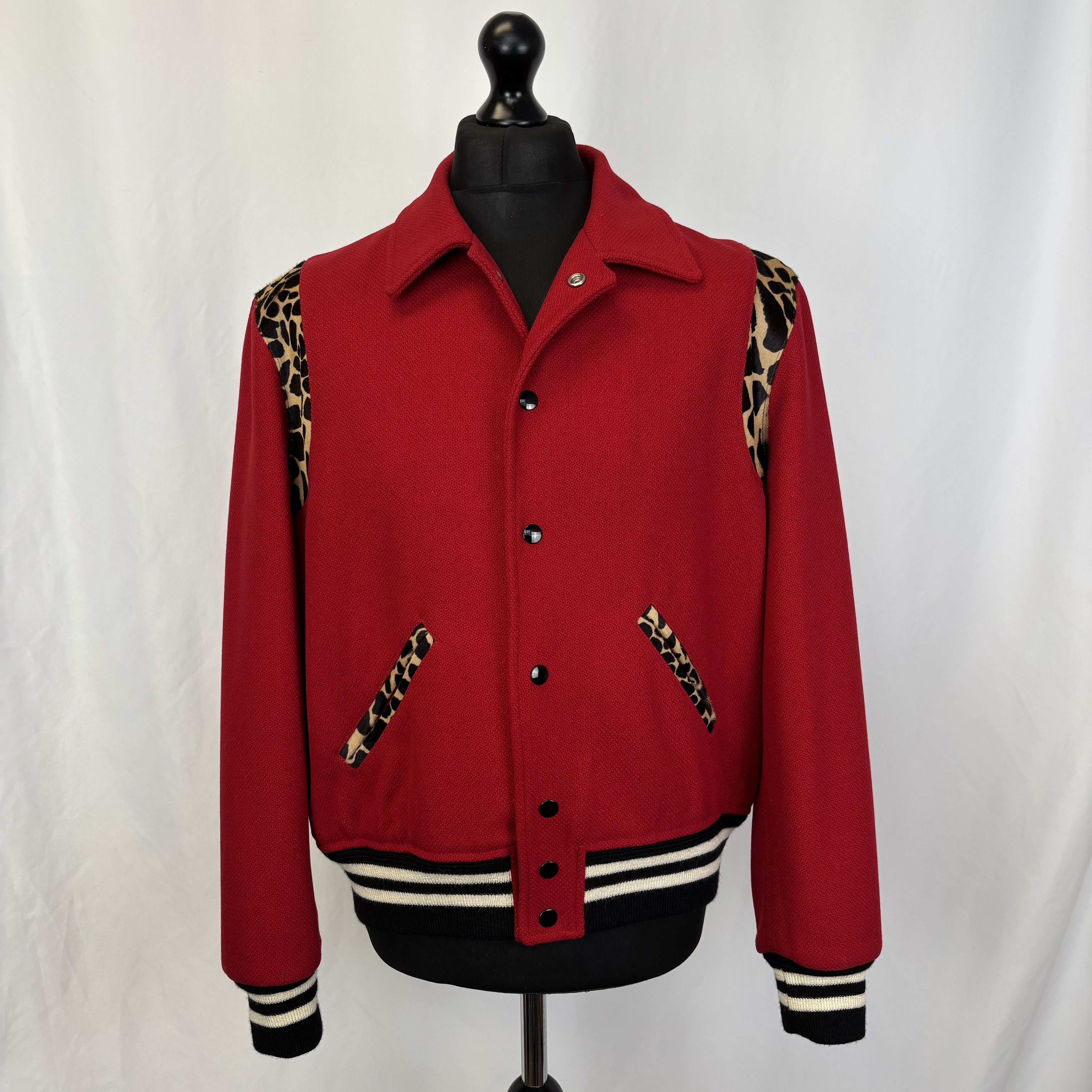 Saint Laurent Paris Saint Laurent Leopard Red Bomber Size US L / EU 52-54 / 3 - 1 Thumbnail