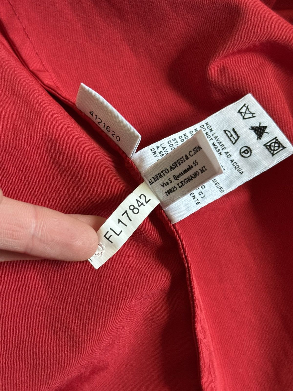 Aspesi × Designer Aspesi M button up red jacket light coat Size M / US 6-8 / IT 42-44 - 11 Thumbnail
