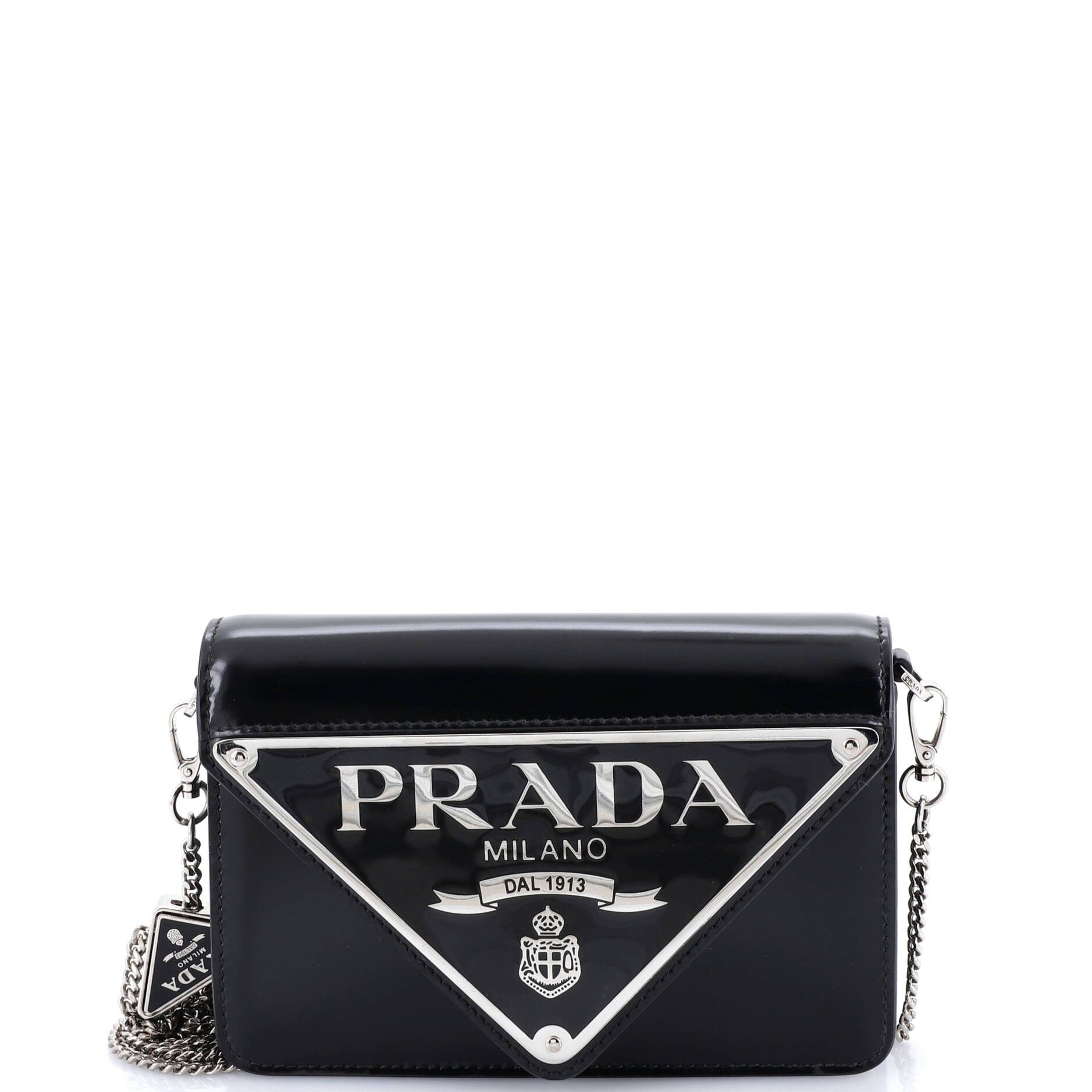 Prada Maxi Triangle Logo Chain Flap Bag Size ONE SIZE - 1 Thumbnail